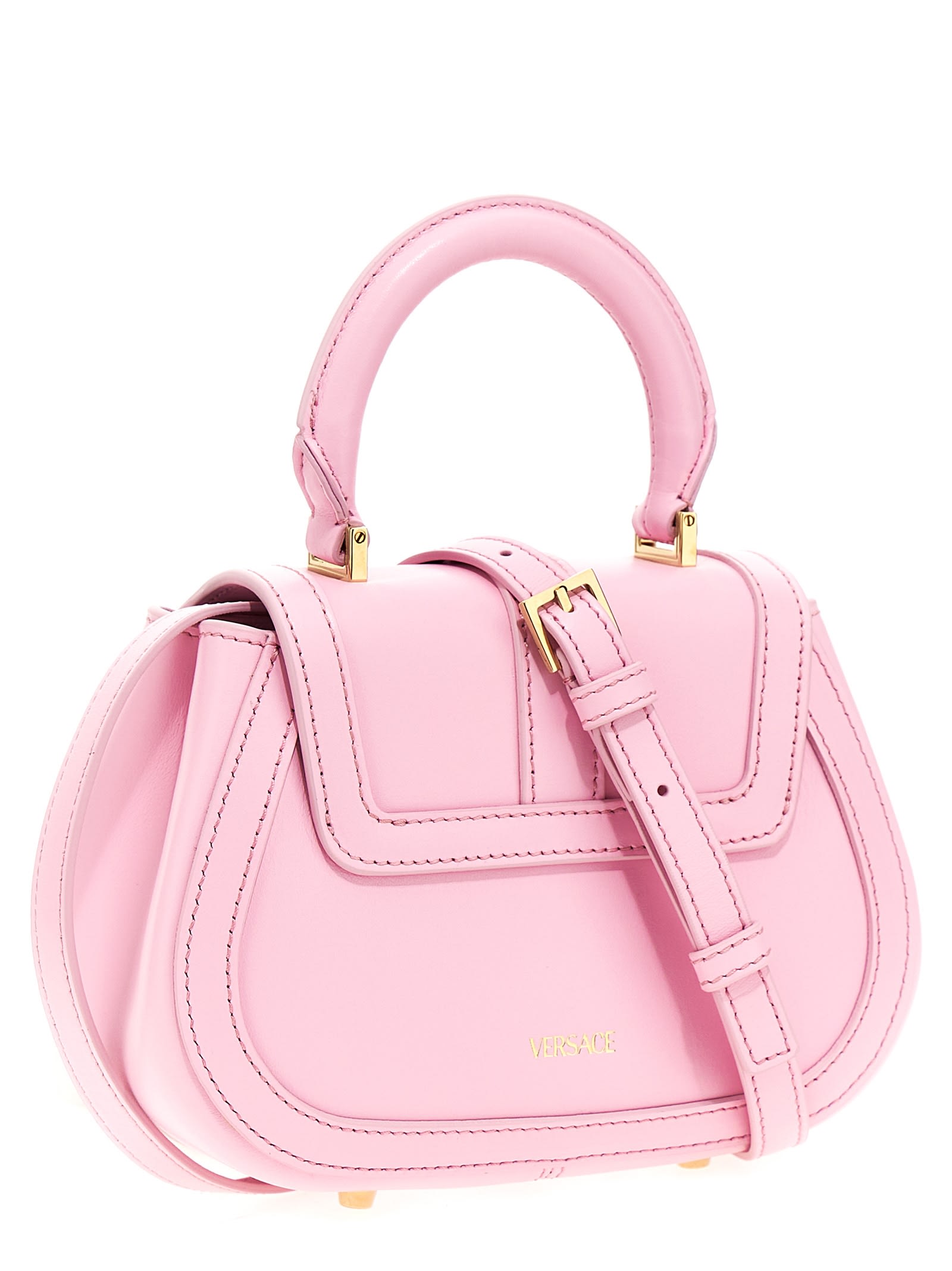 Versace Greca Goddess Mini Crossbody Bag, Pale Pink Versace, Women's, Handbags & Purses Crossbody Bags & Camera Bags