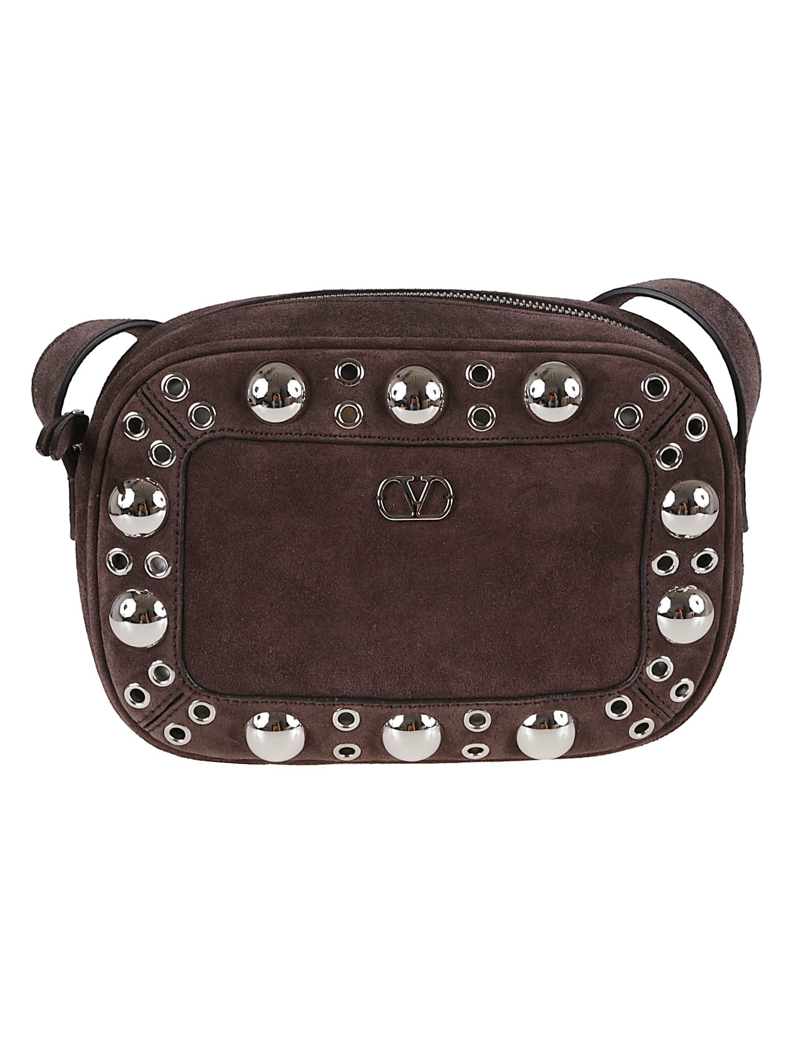 Valentino Cross Body Bag Nellcote Frame Suede A./pall.multi Studs-logo
