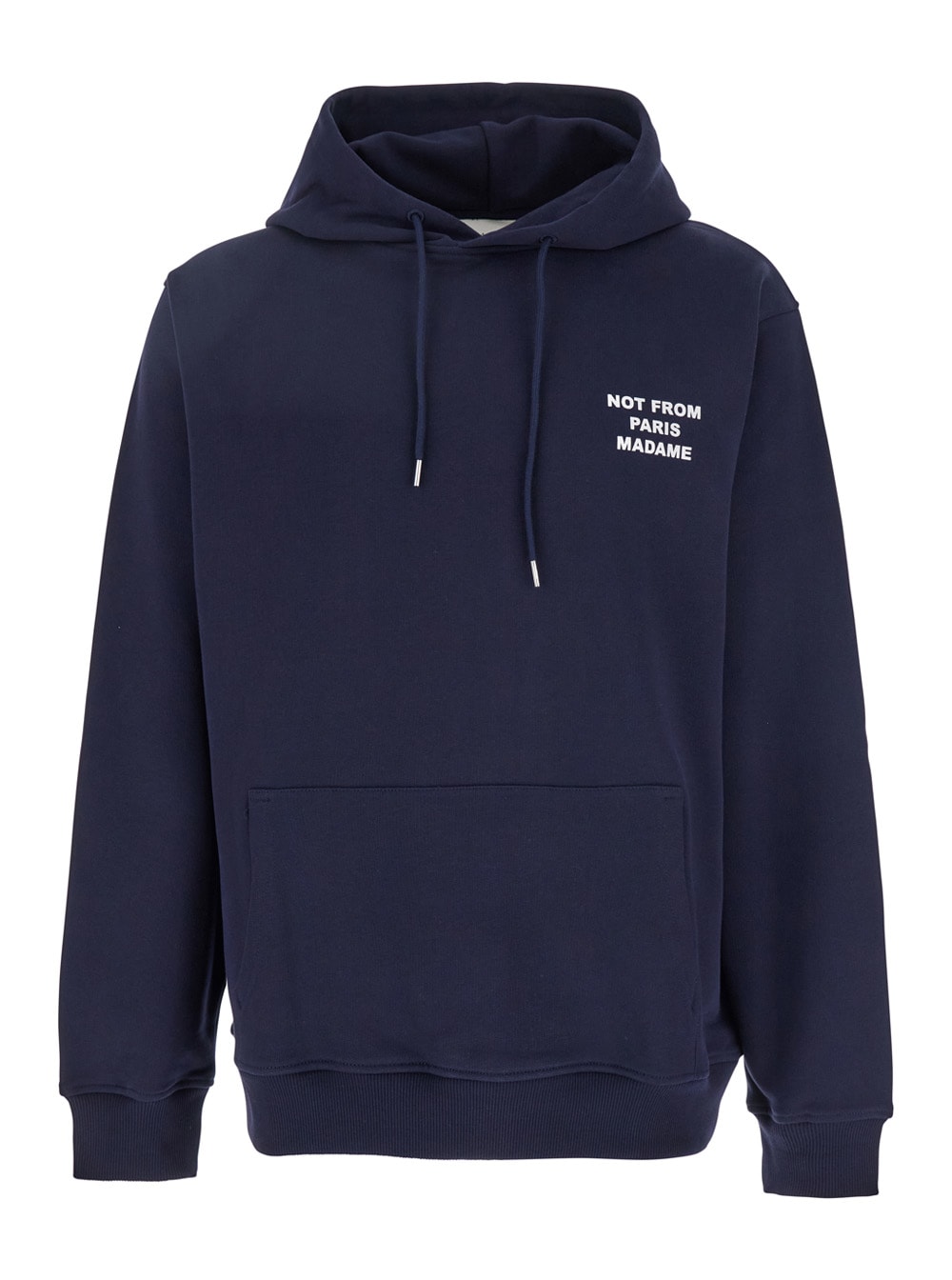 Blue Hoodie With Logo In Cotton Man