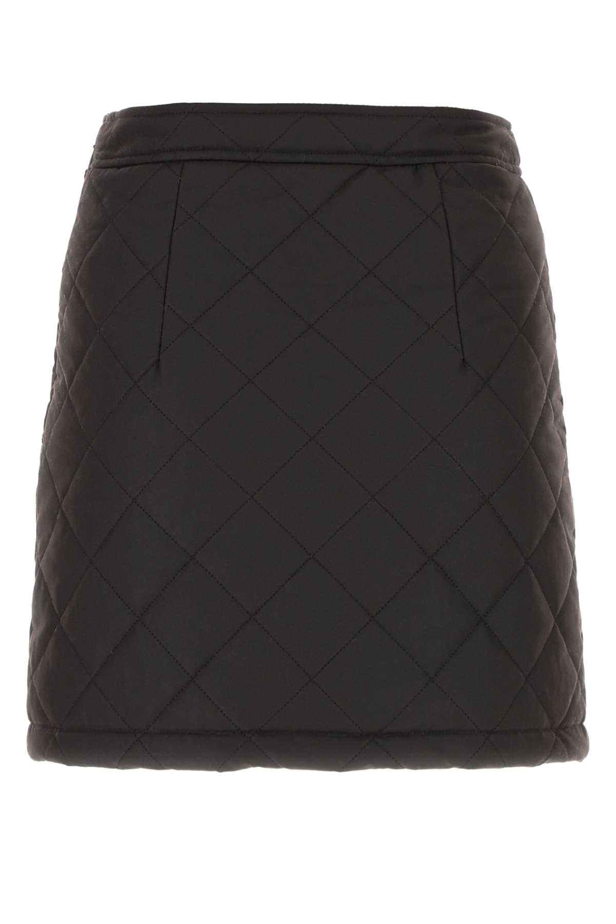 Burberry Dark Brow Cotton Mini Skirt In A1276
