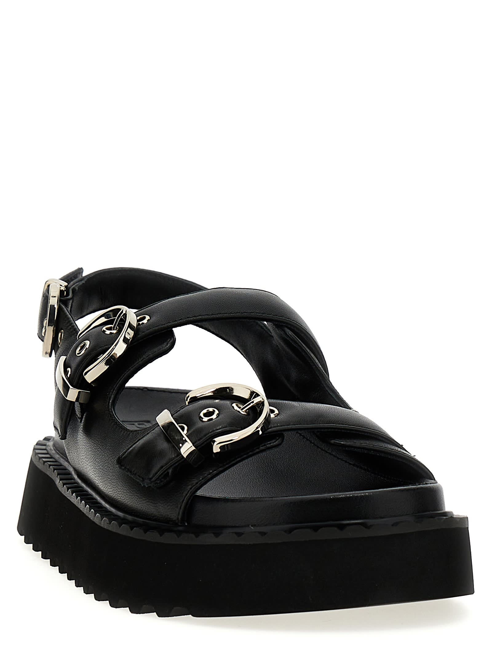 Shop Pinko Kate 03 Sandals In Black