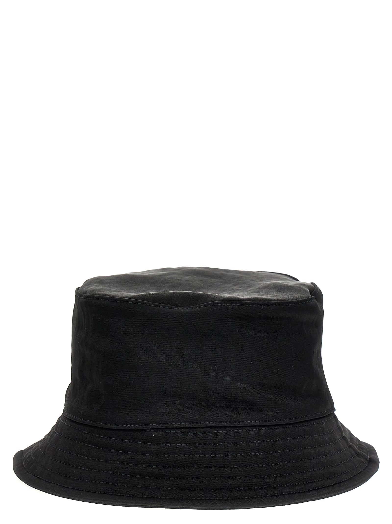 Shop Fear Of God Logo Patch Bucket Hat In Black