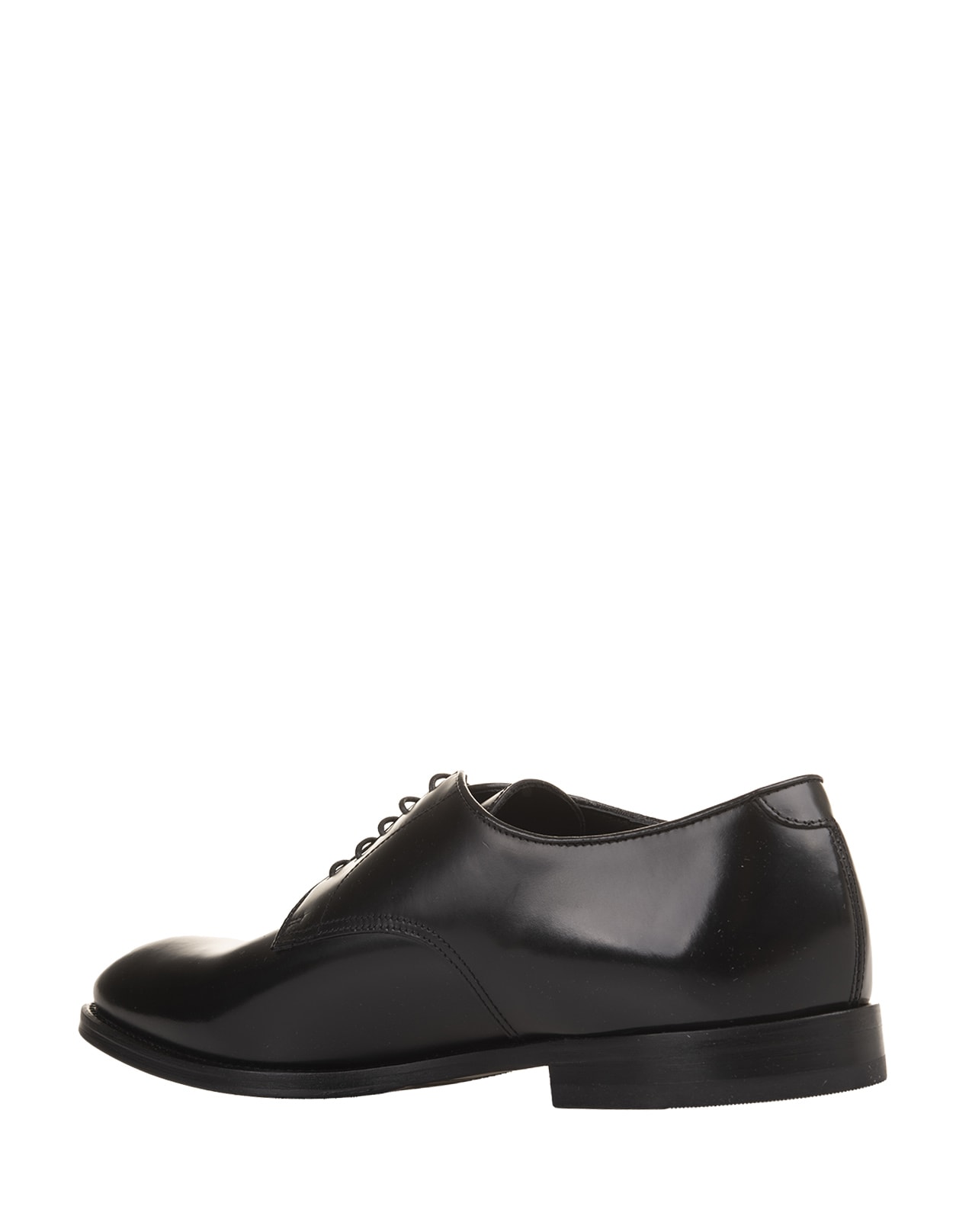 Shop Doucal's Black Leather Oxford Laced Shoes