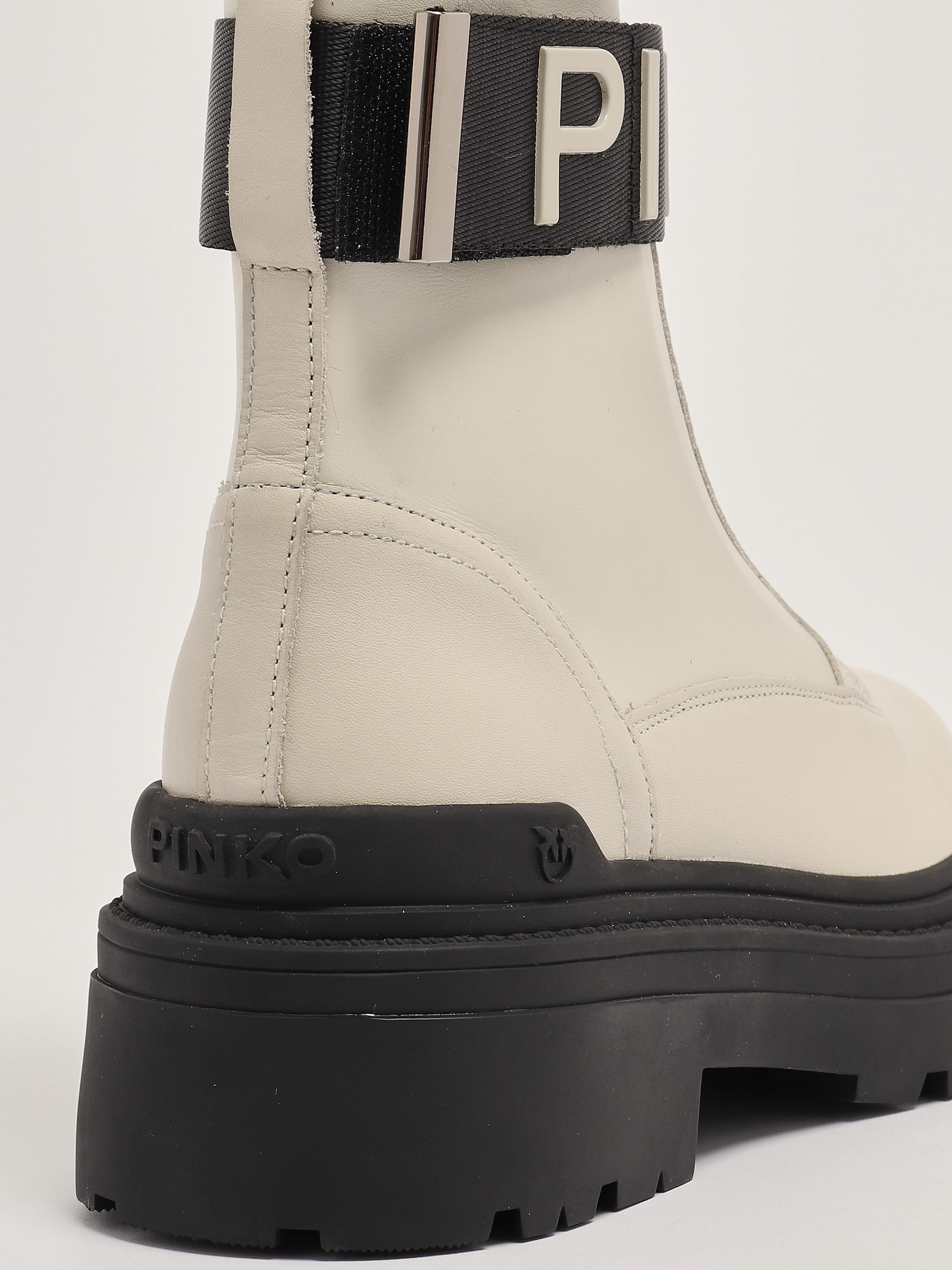 Shop Pinko Mia 13 Boots In Panna