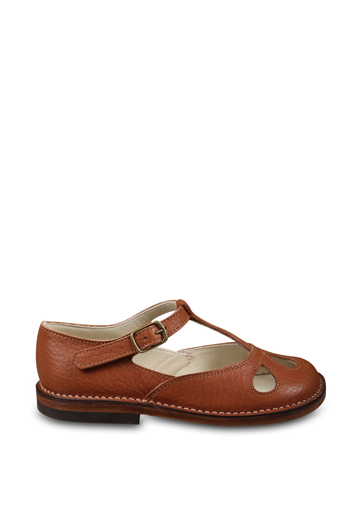 Pèpè Brown Ballet Flats For Girl In Brown