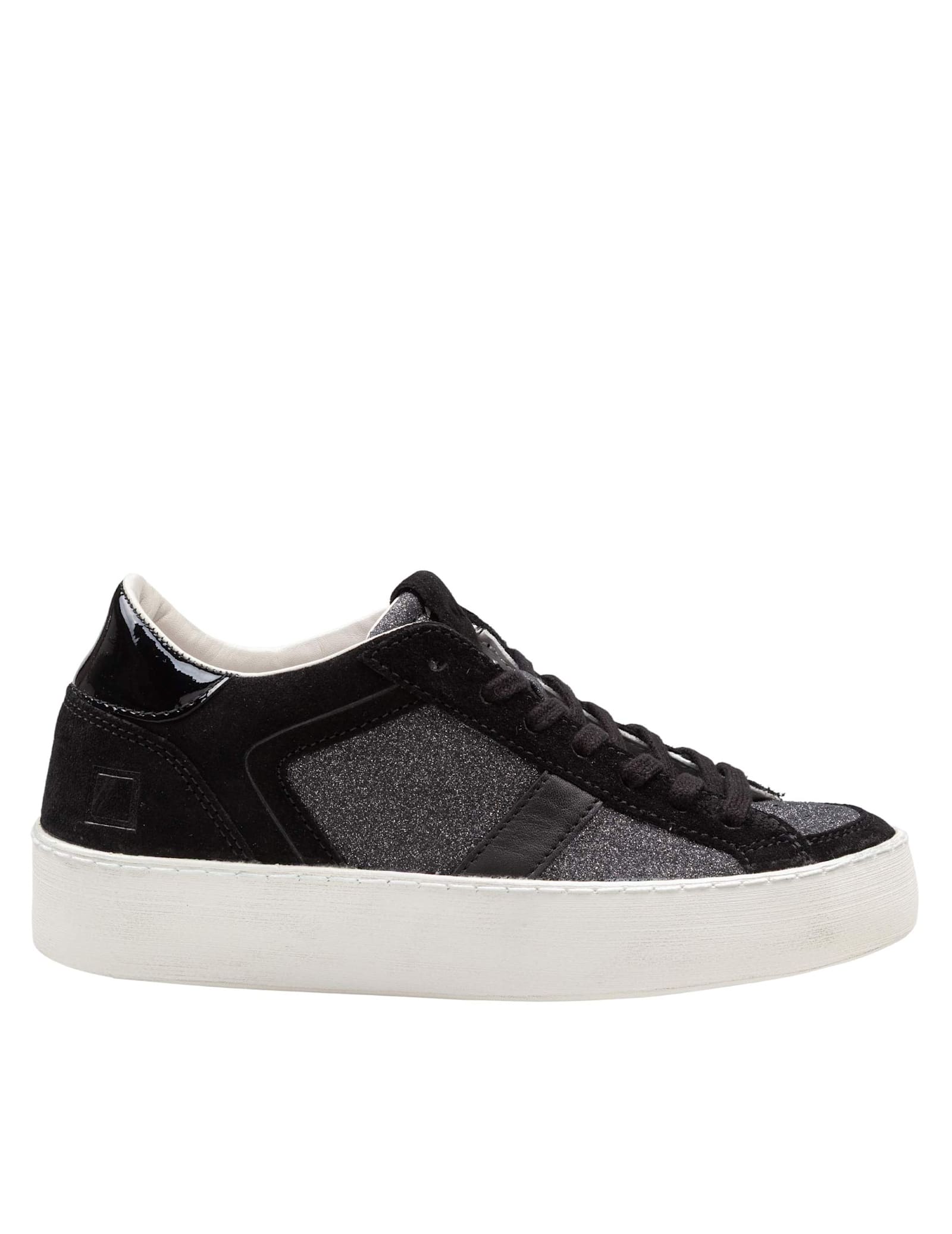 Date Hill Low Pop Sneakers In Black Suede And Fabric In Black