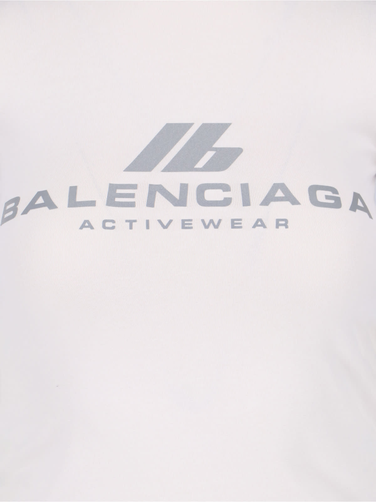 Shop Balenciaga Activewear Stretch Jersey T-shirt In White