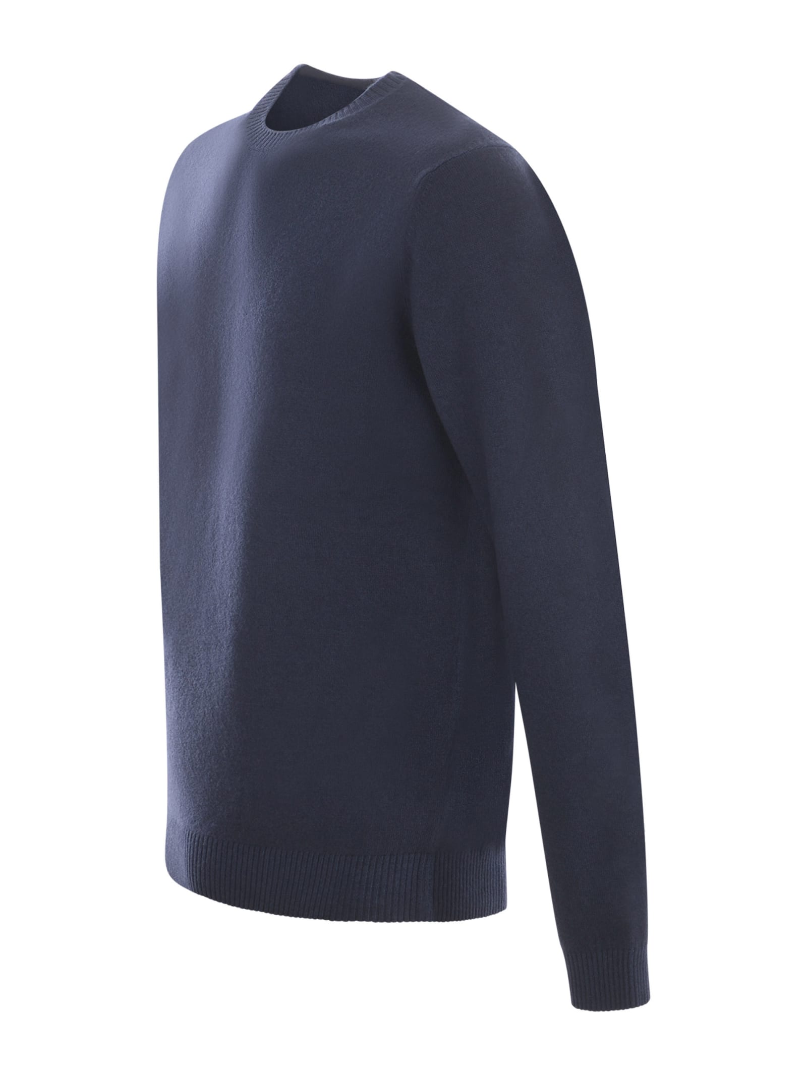 Shop Malo Sweater  In Virgin Wool In Blu Avio