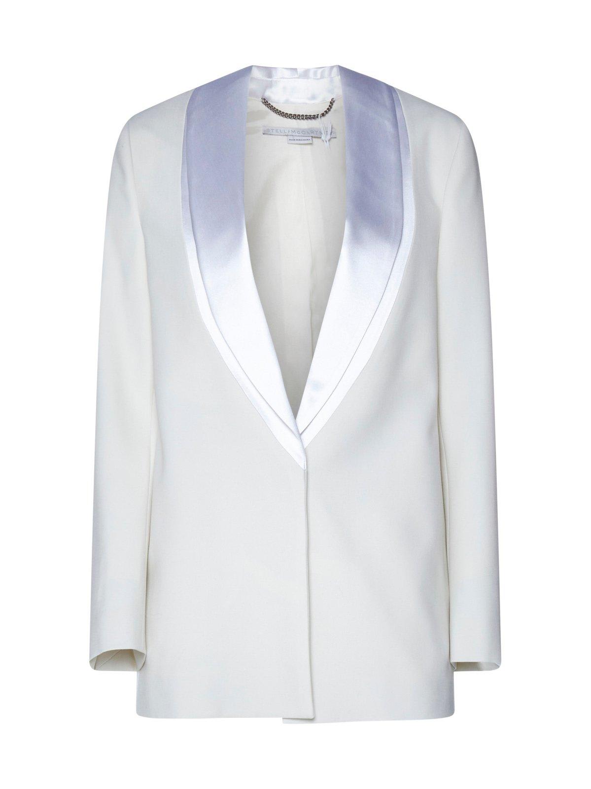 Shop Stella Mccartney Twill Tailored Dinner Jacket In White