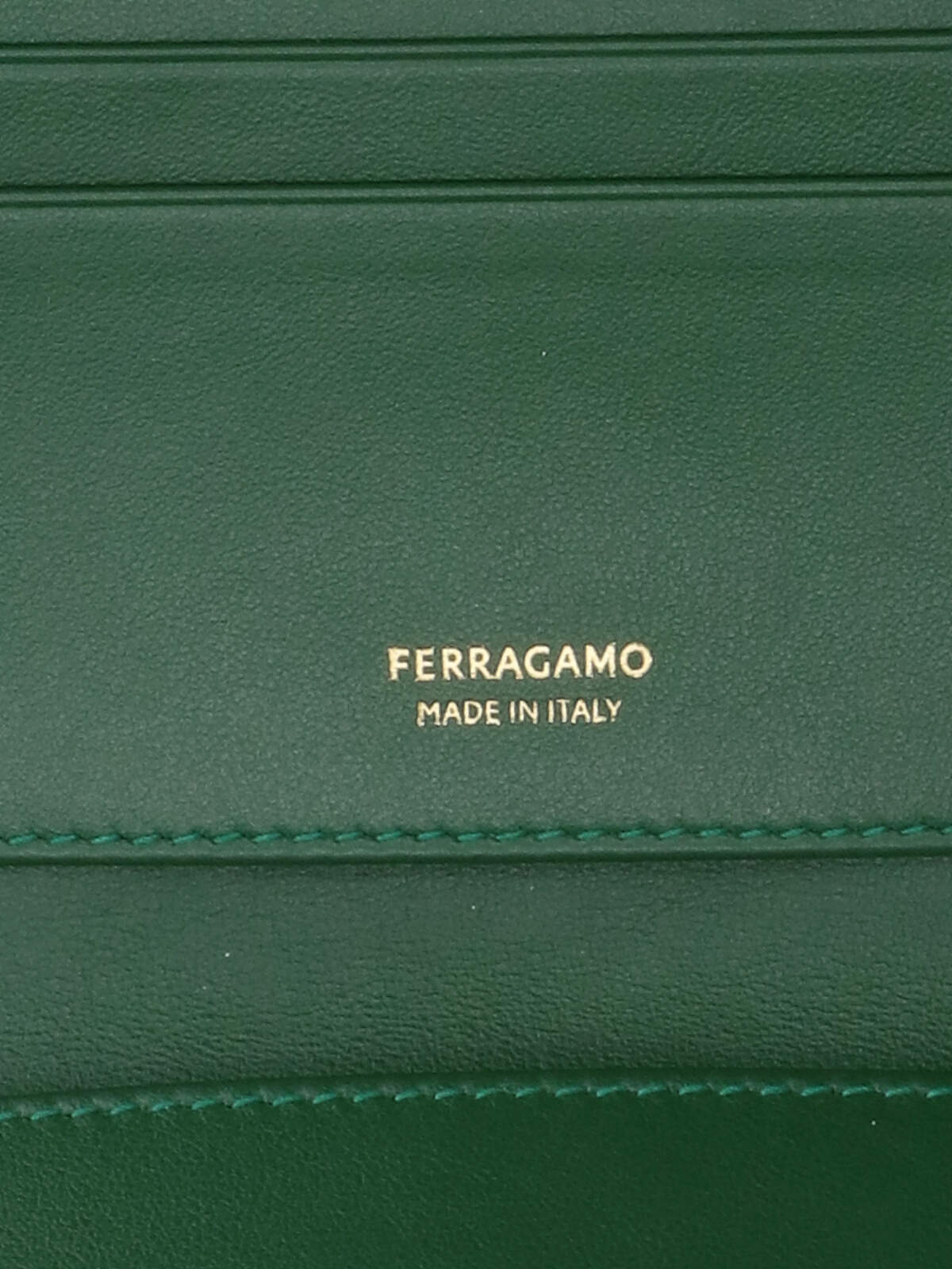 Shop Ferragamo Hug Card Holder In Green