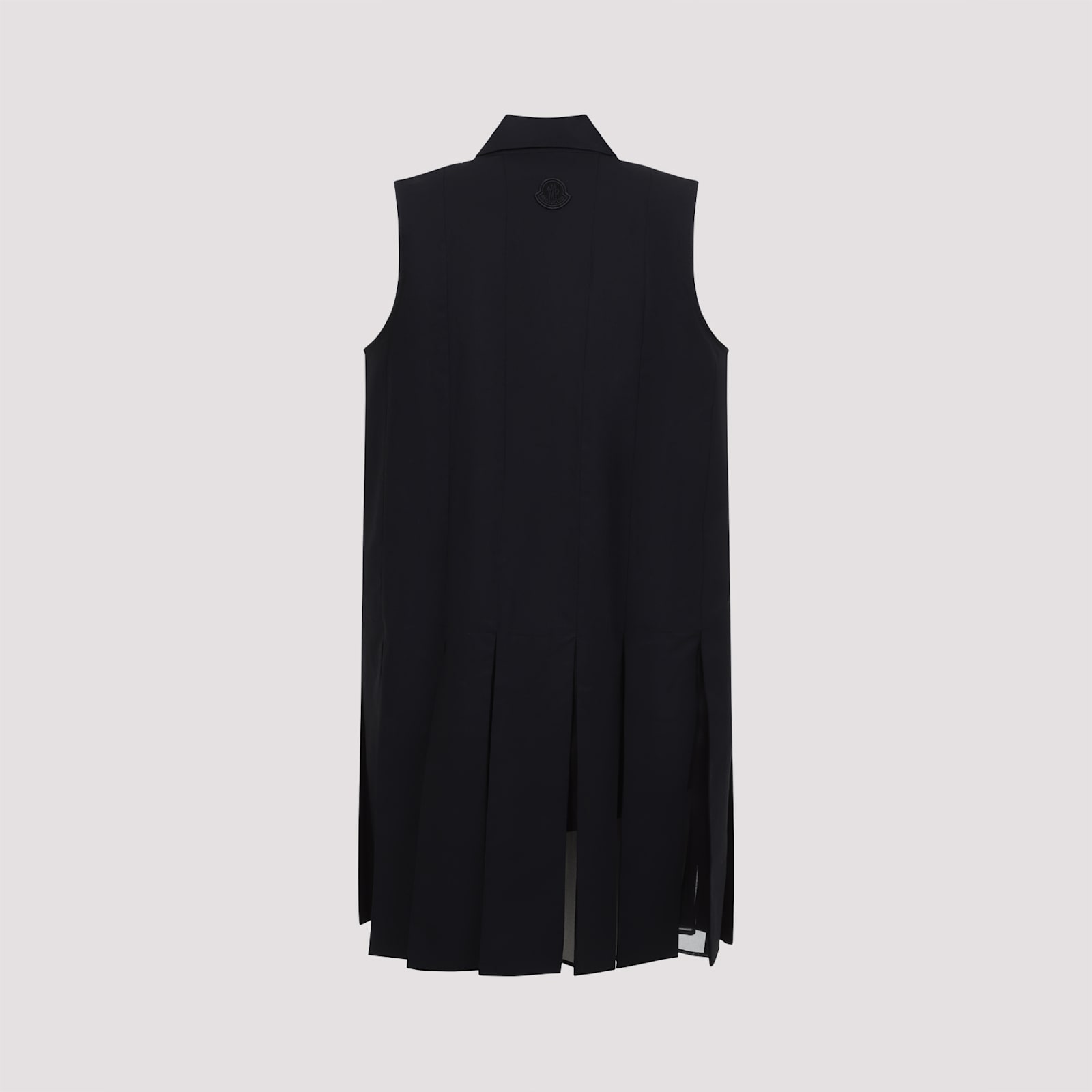 Moncler Cotton Midi Dress In Black