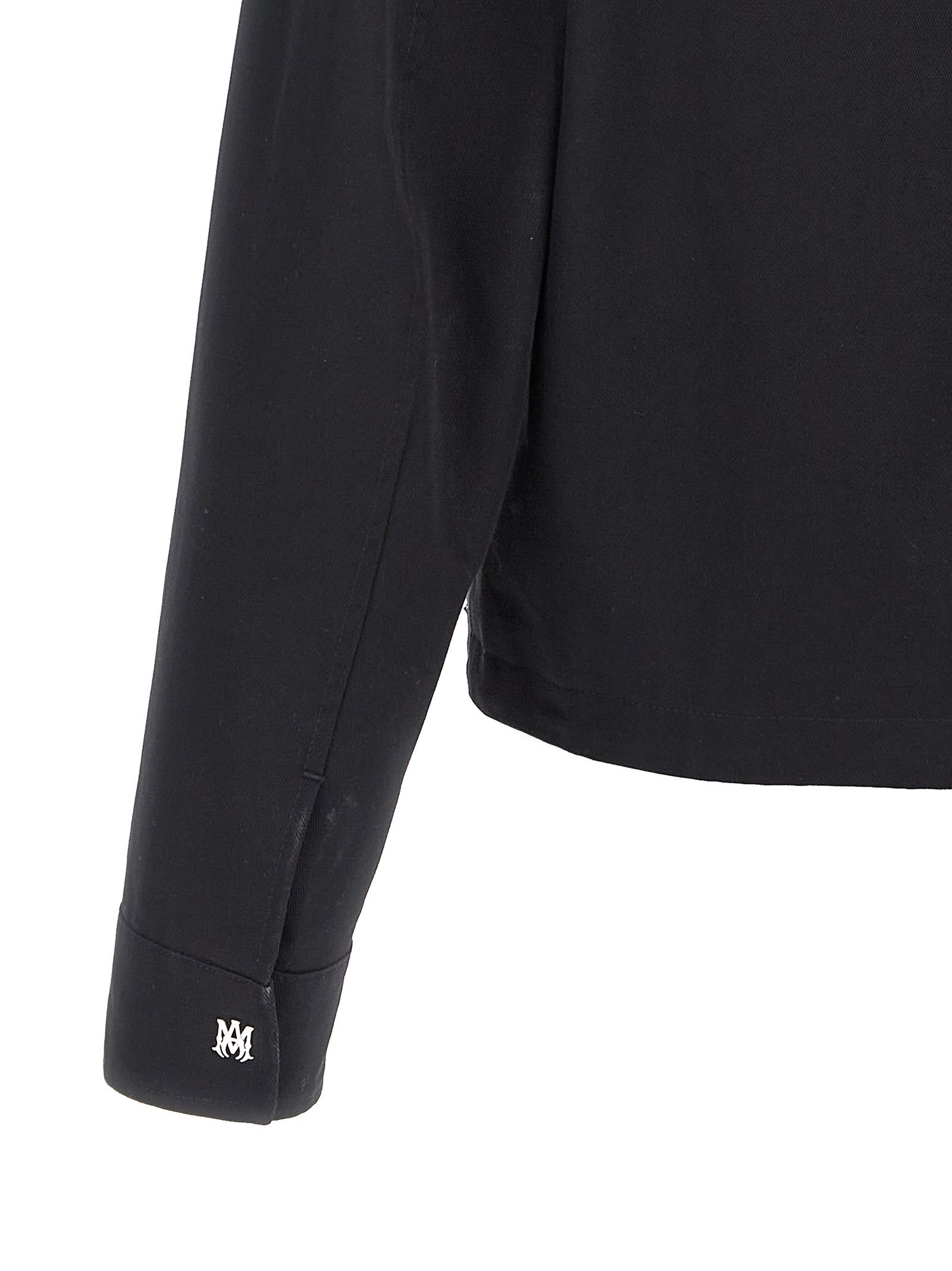 Amiri Embroidered Jacket With Front Pocket And Collar In Black
