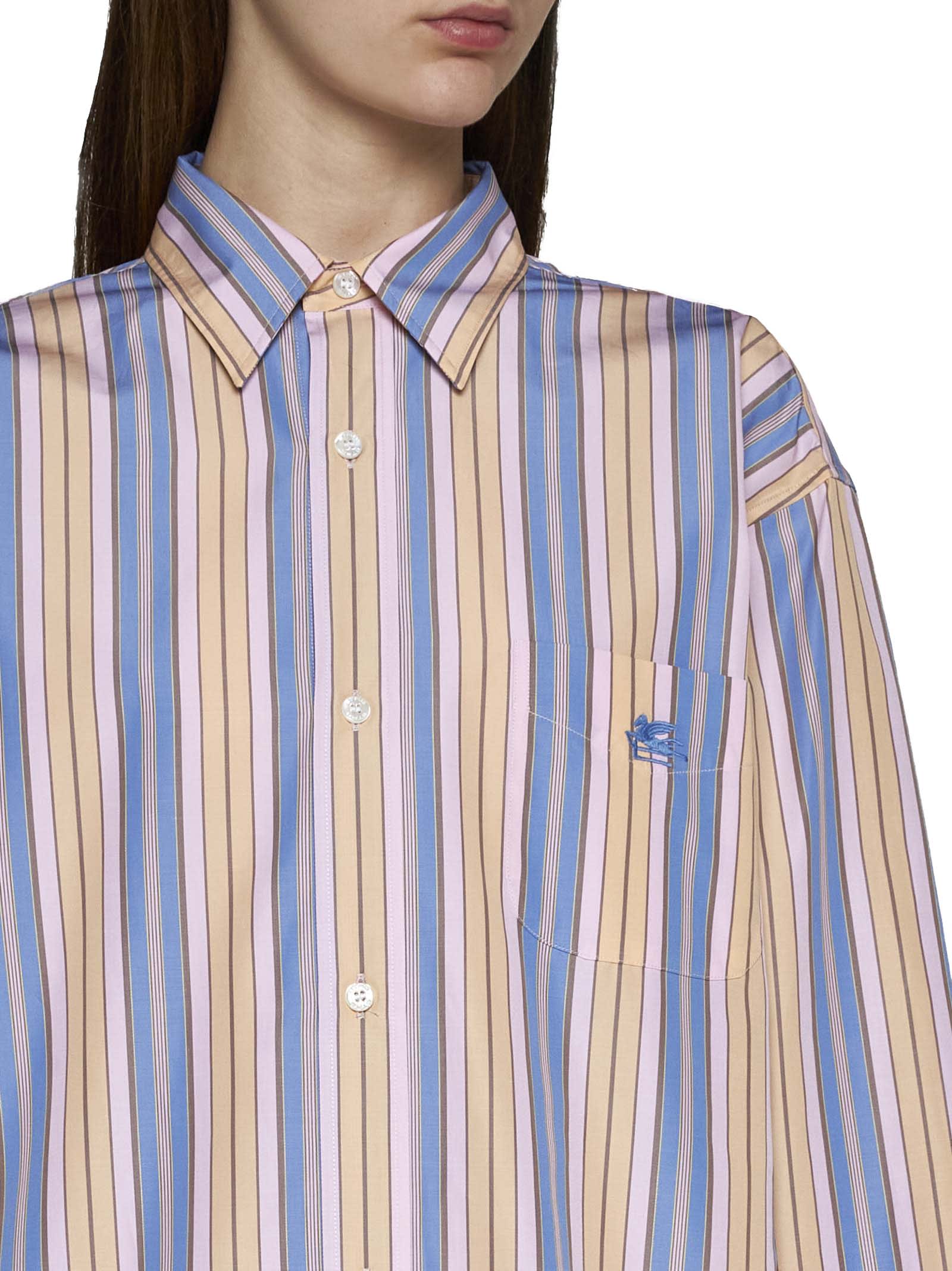 Shop Etro Shirt In Rigato