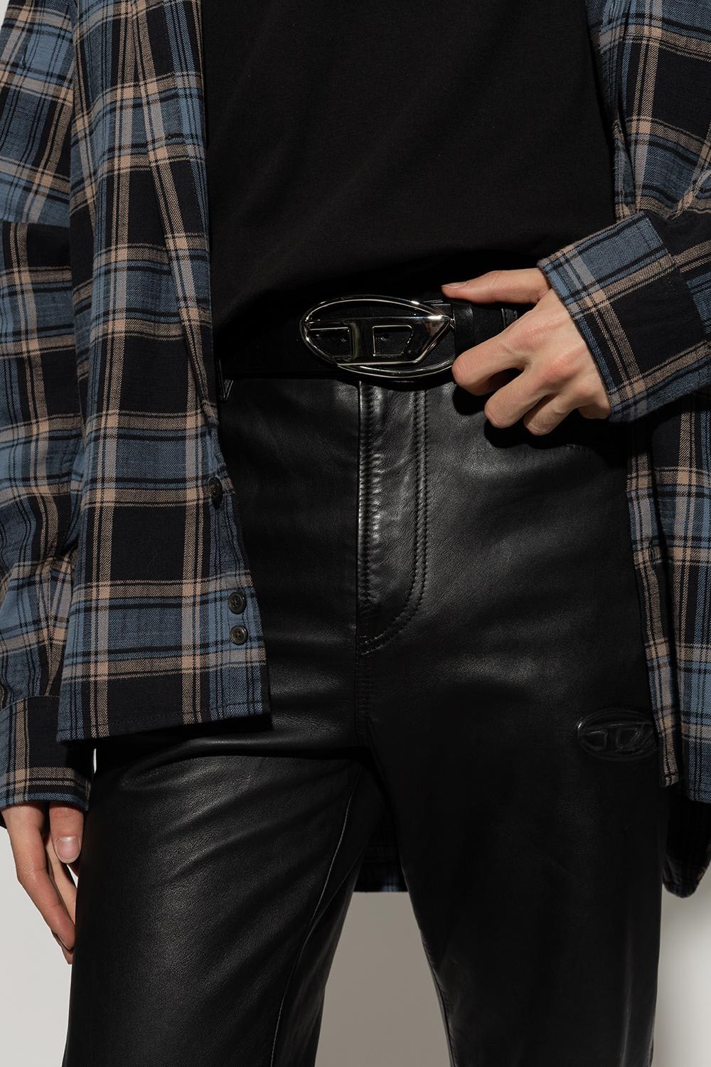 Diesel Oval D Logo B Belt In Black