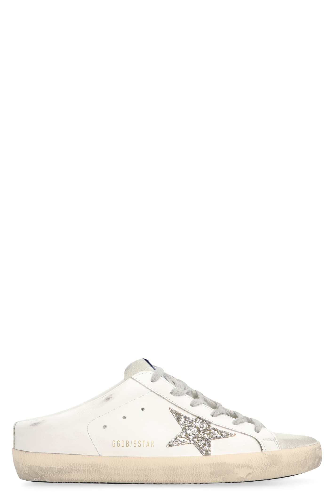 Golden Goose Superstar Sneakers In White Suede And Leather In White