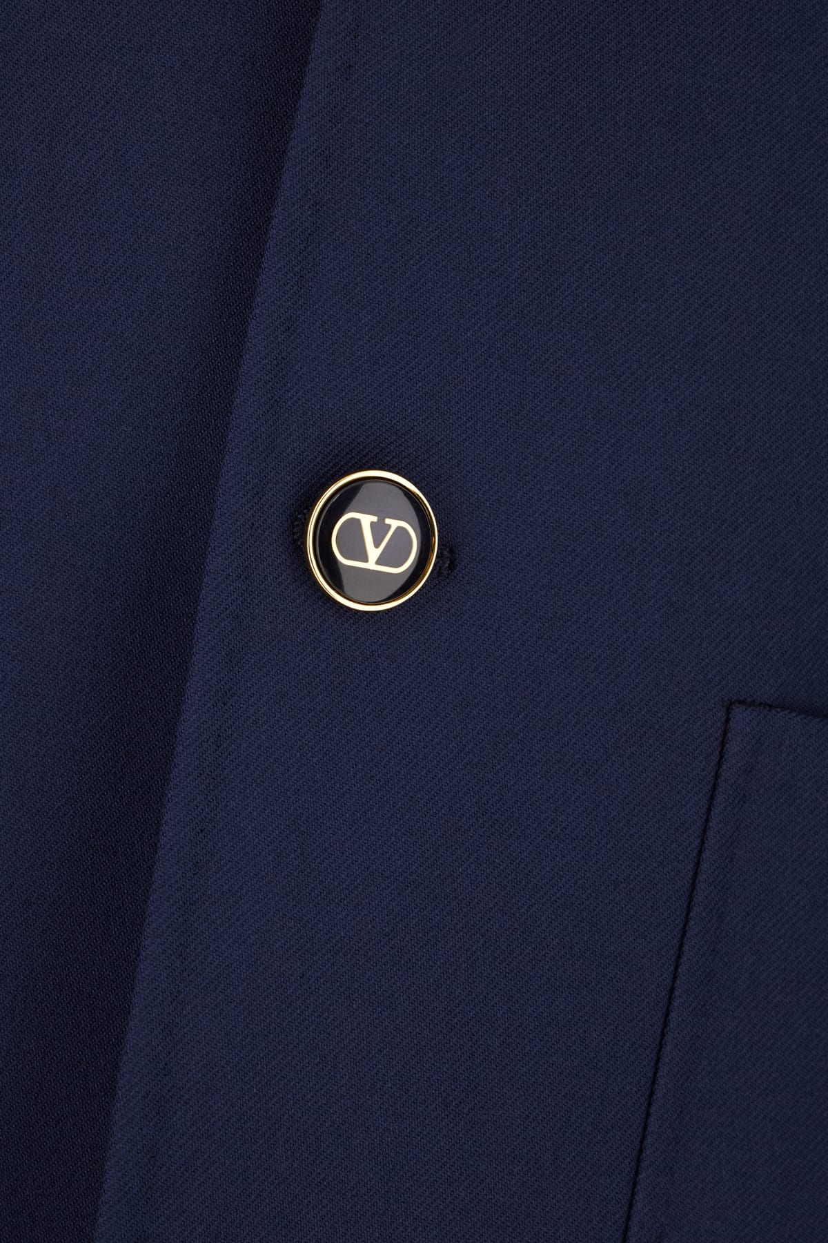 Valentino Slim Fit Wool Gabardine Jacket In Indaco