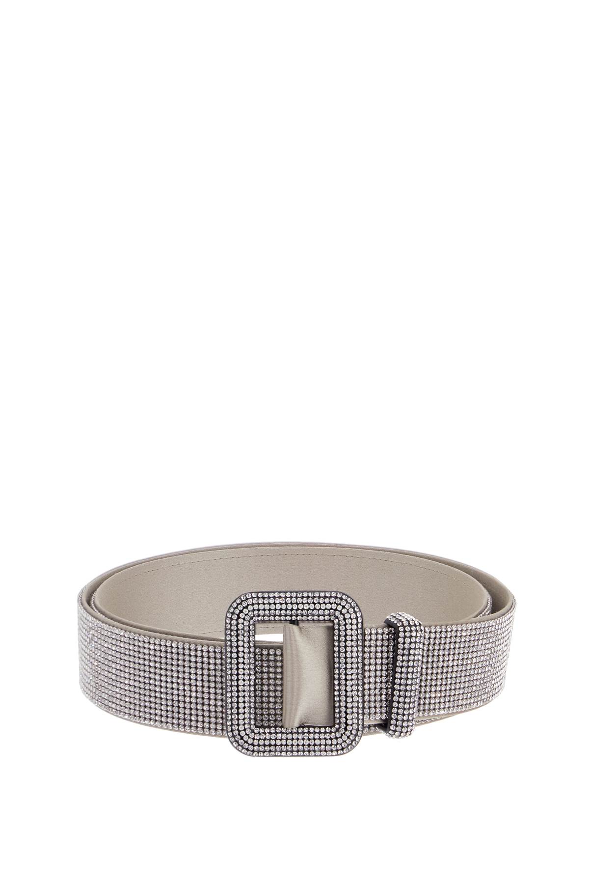 Elegant Light Gray Floral Strass Venus Belt