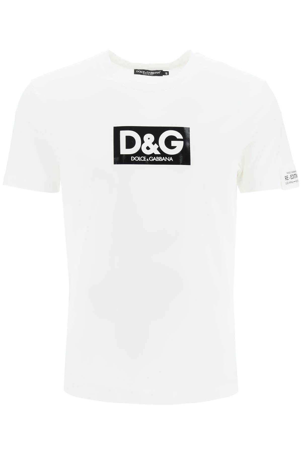 Shop Dolce & Gabbana D&g Logo Re-edition T-shirt In White