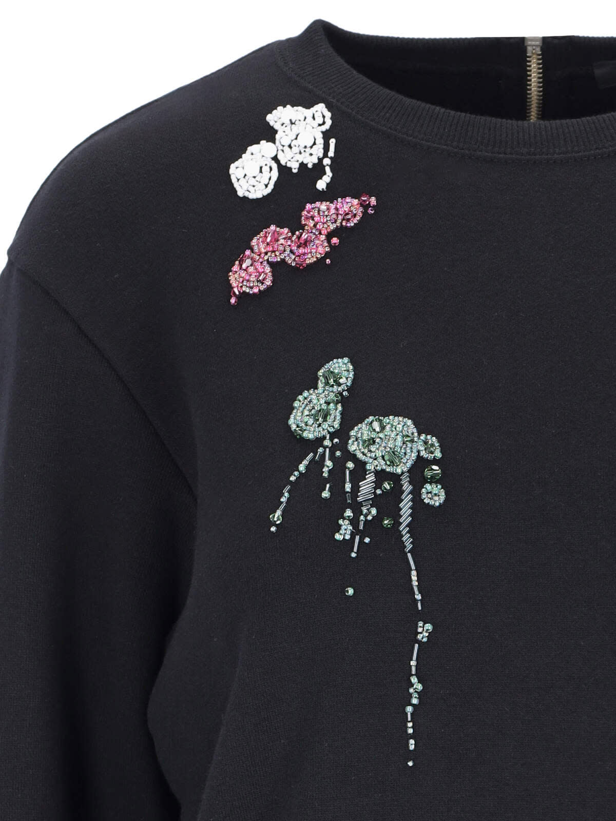 Shop Undercover Embroidery Crewneck Sweatshirt In Black