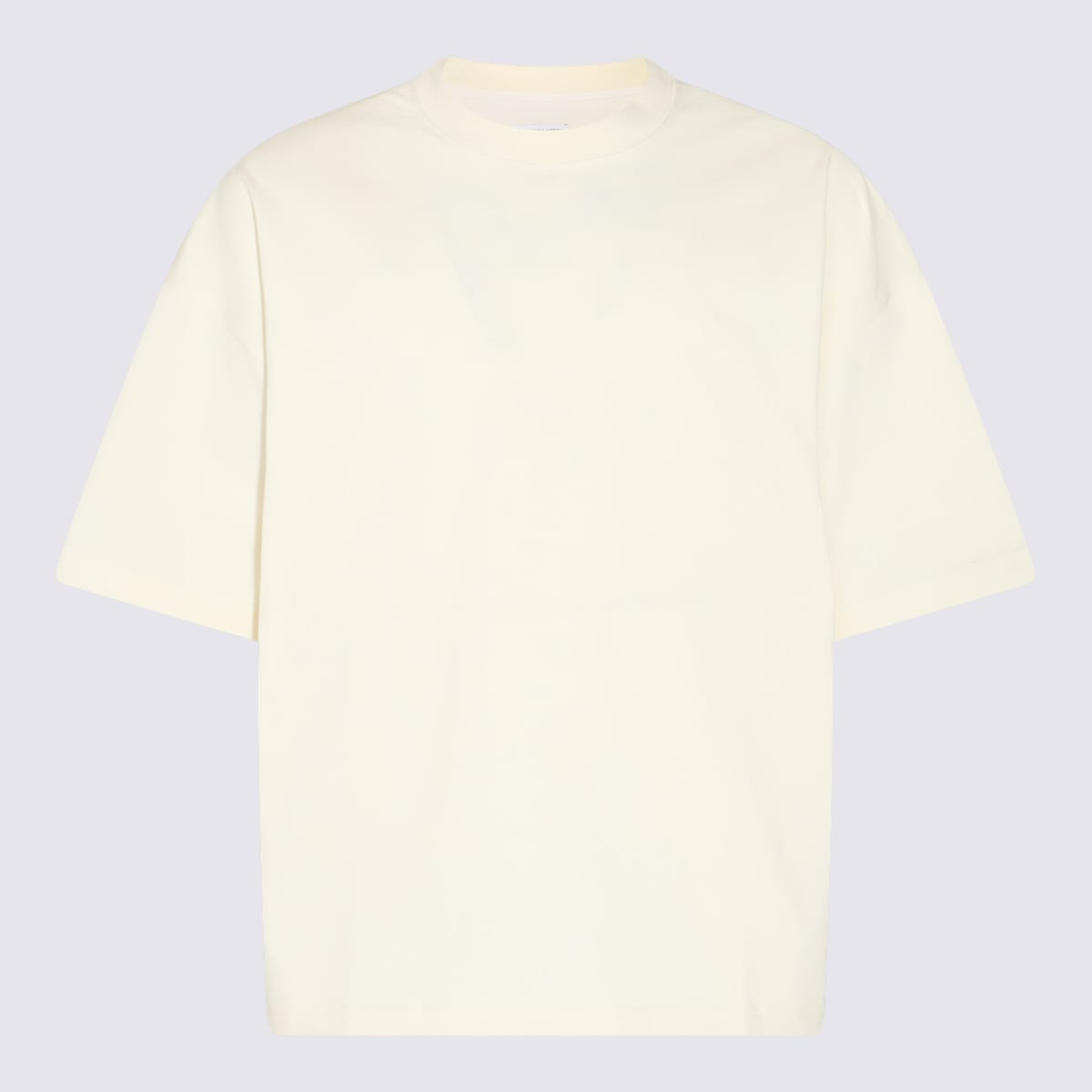 Shop Bottega Veneta Beige Cotton T-shirt In Chalk