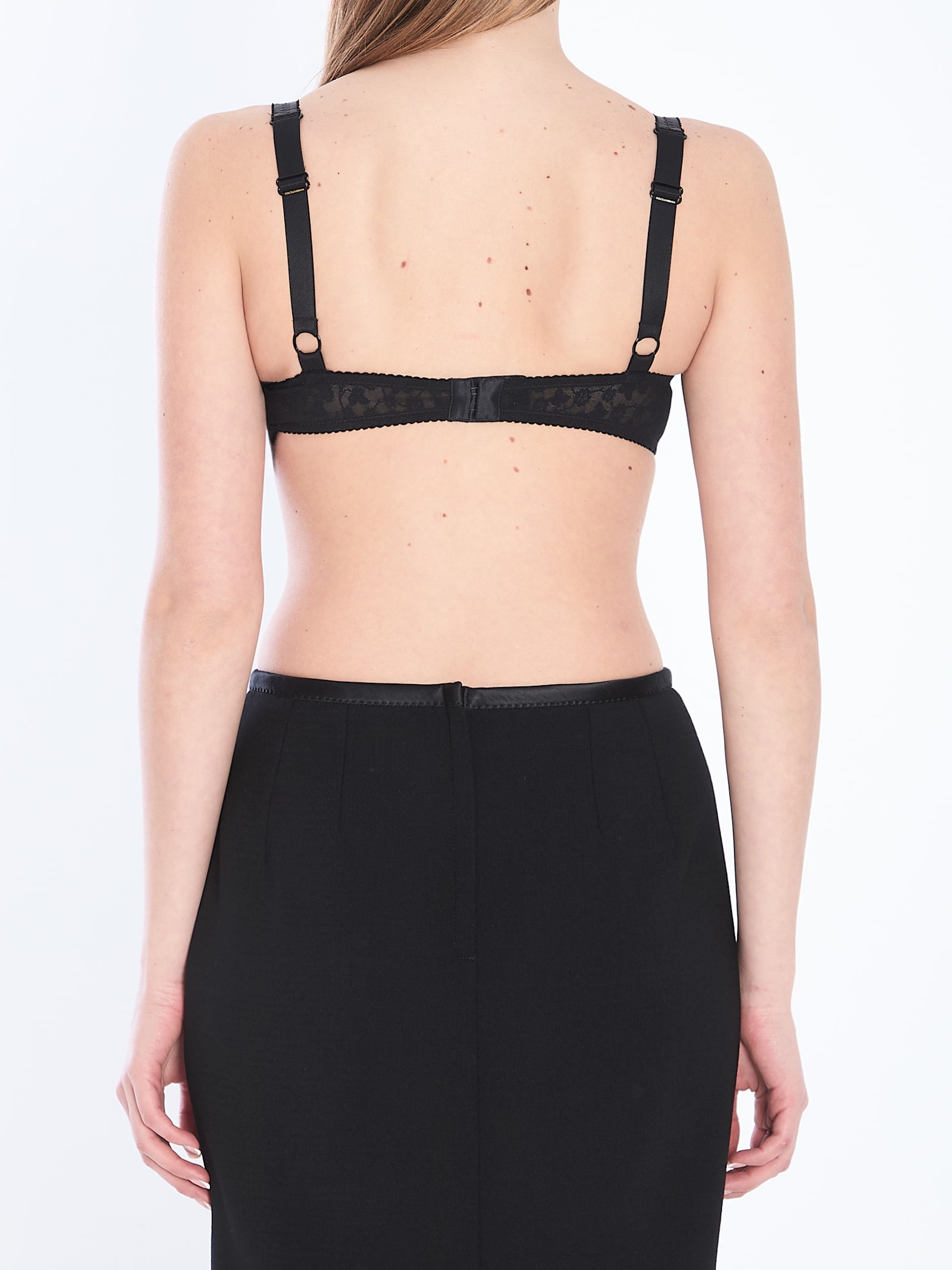 Dolce & Gabbana Lace Balconette Bra In Black