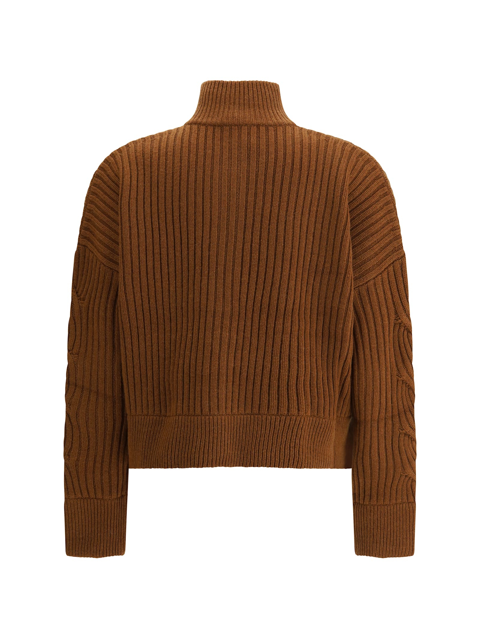 Max Mara Afelio Wool And Cashmere Cardigan In Brown