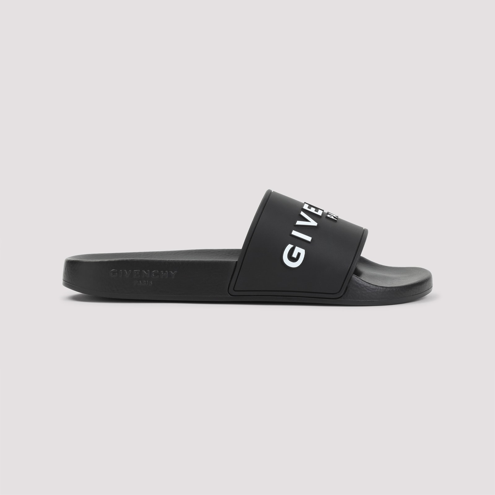 Givenchy Man Sandals Black Size 8 Thermoplastic Polyurethane In Black