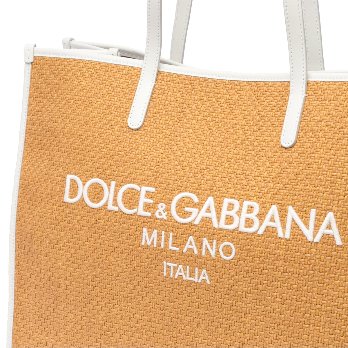 Shop Dolce & Gabbana Logo Shopping Bag In Beige