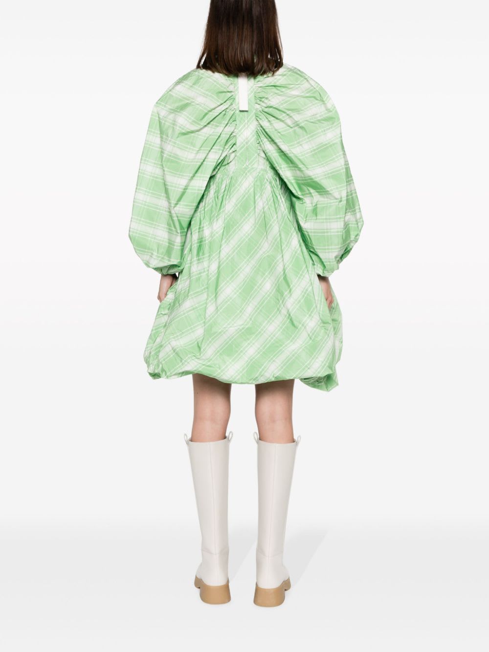 Jil Sander Plaid-check Pattern Mini Dress In Multi