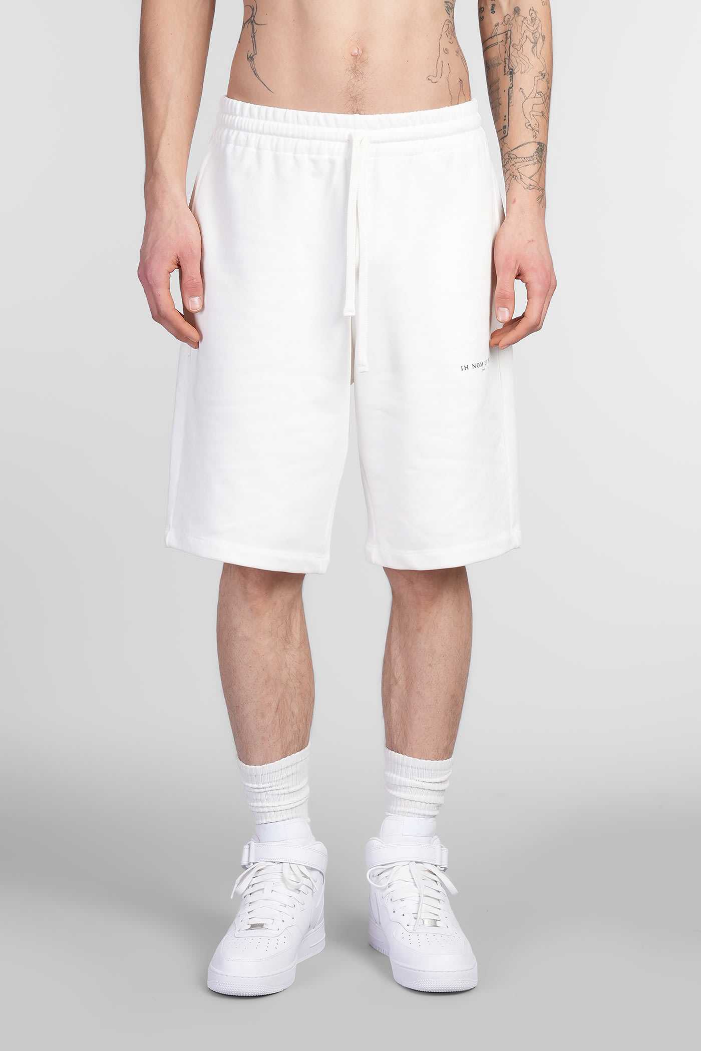 Shorts In White Cotton