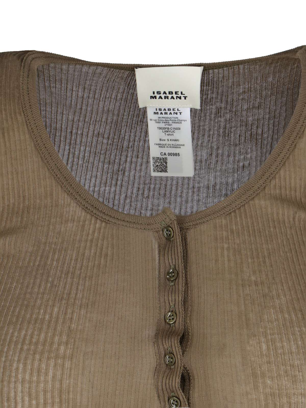 Isabel Marant Ribbed Texture Scoop Neck Long Sleeves