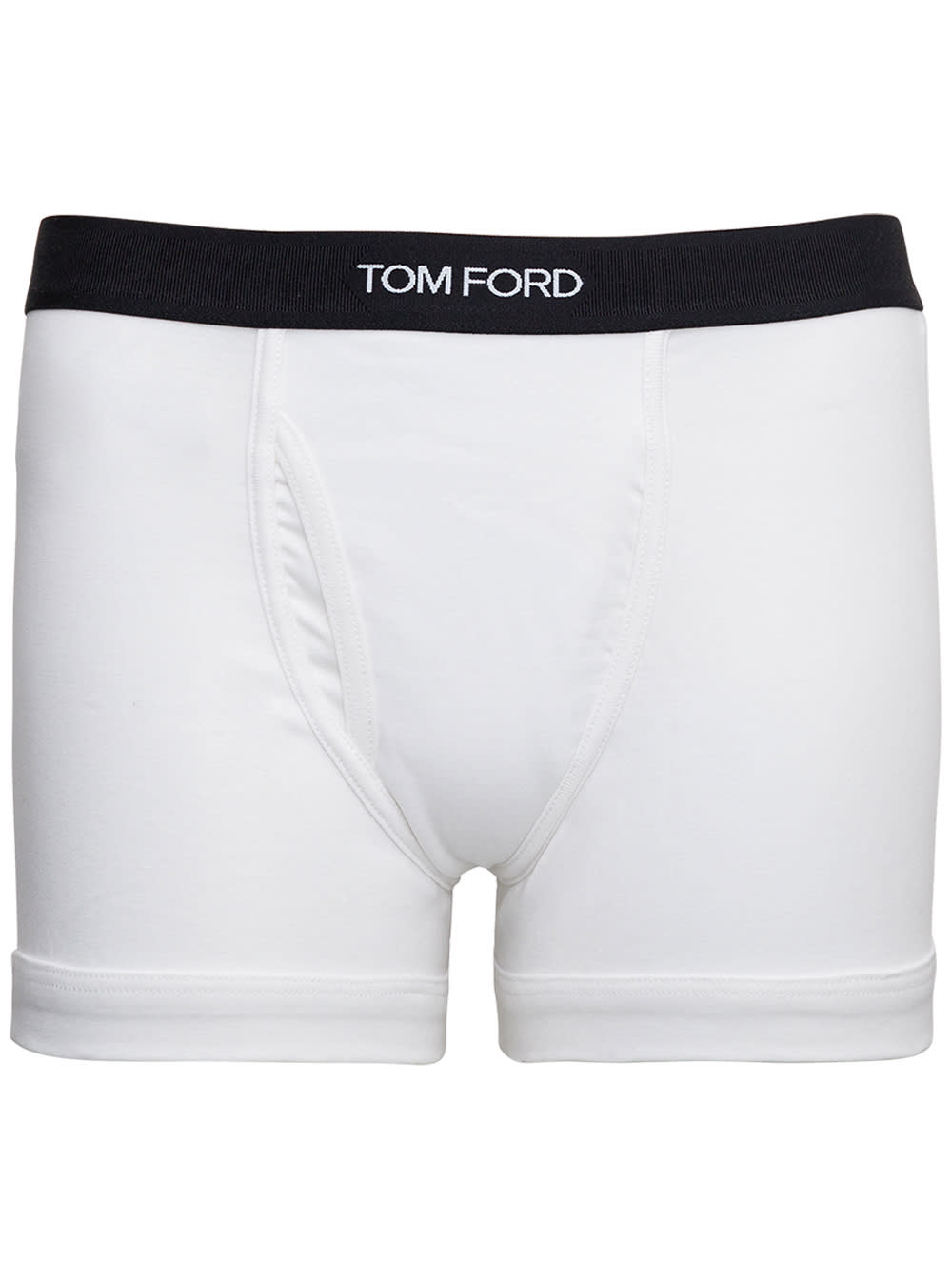 Tom Ford White Cotton Boxer With Logo