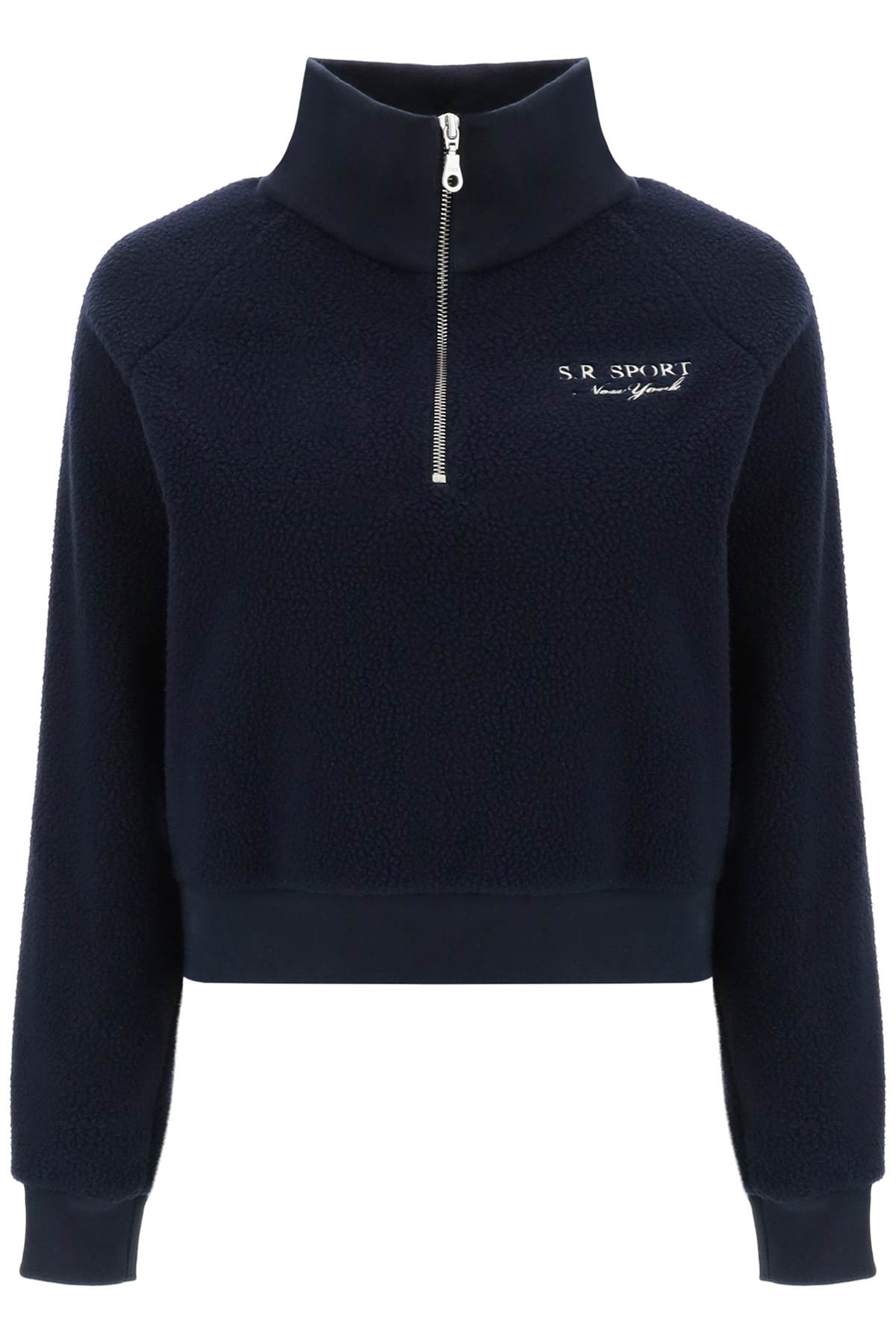 Sporty & Rich Quarter Zip Sherpa Fleece Sweatshirt