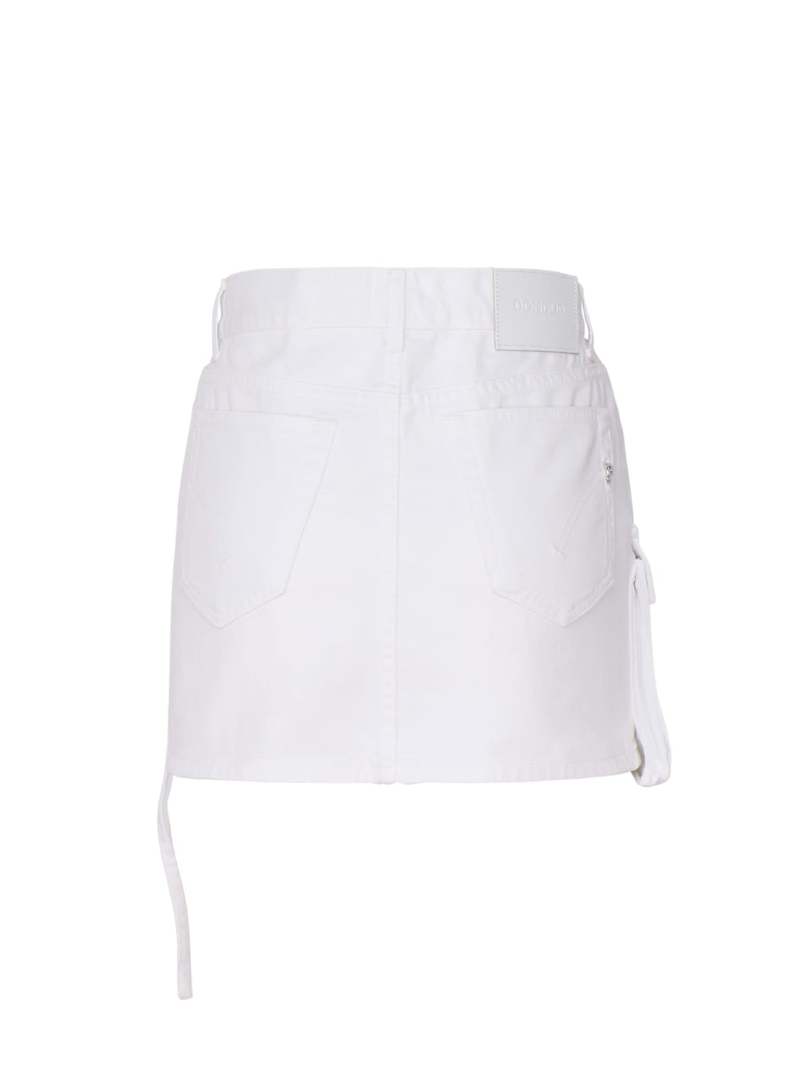 Shop Dondup Miniskirt Cargo In Cotton In White