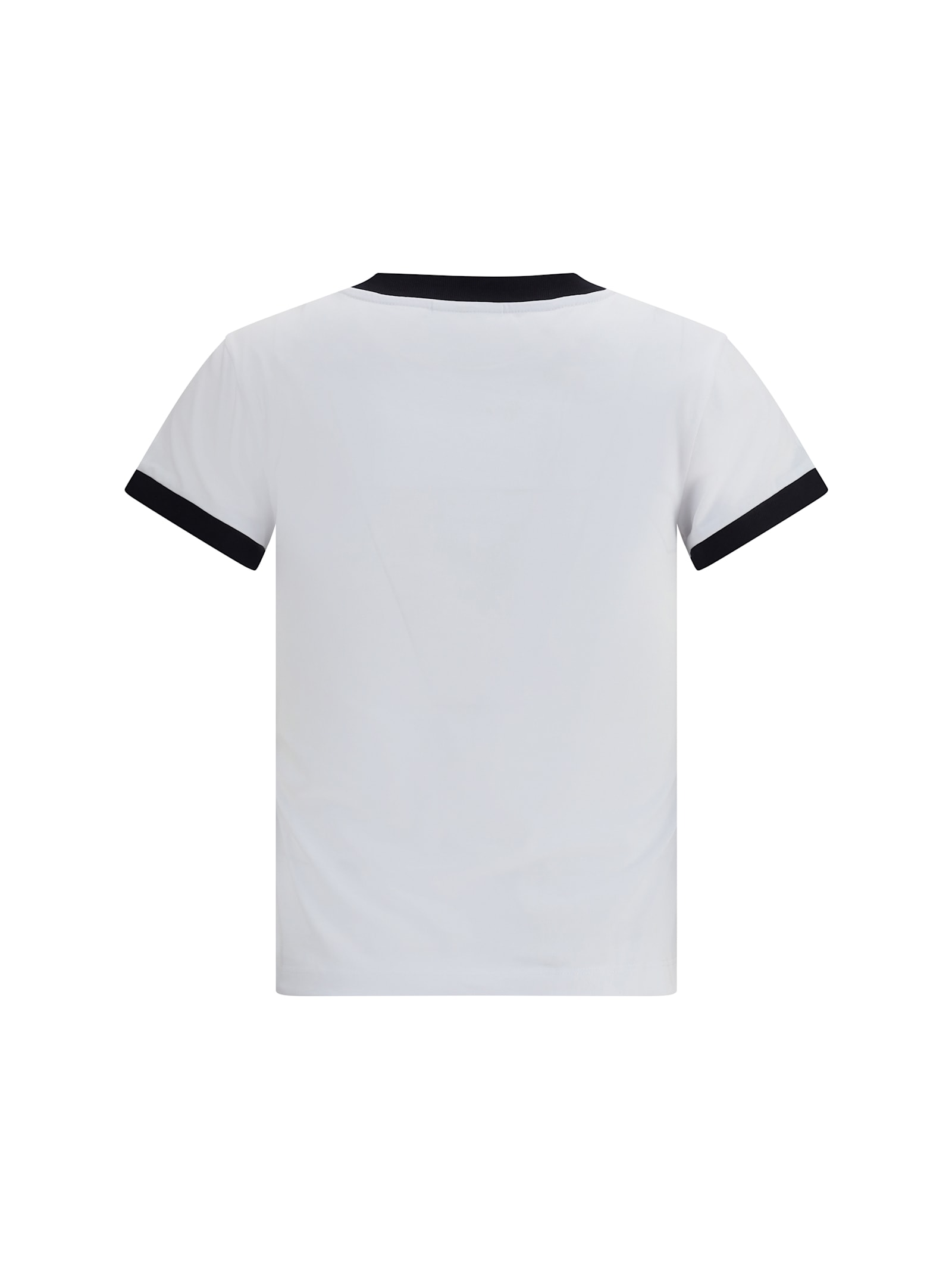 Ganni Women White Crewneck T-shirt With Maxi Logo On The Front In Cotton Jersey Woman In White