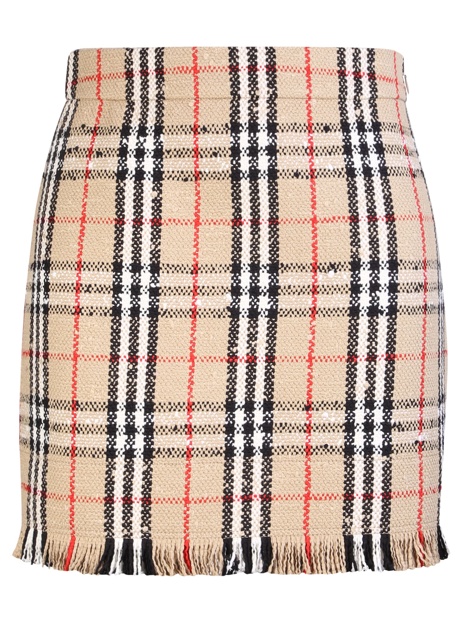 Shop Burberry Catia Skirt In Beige