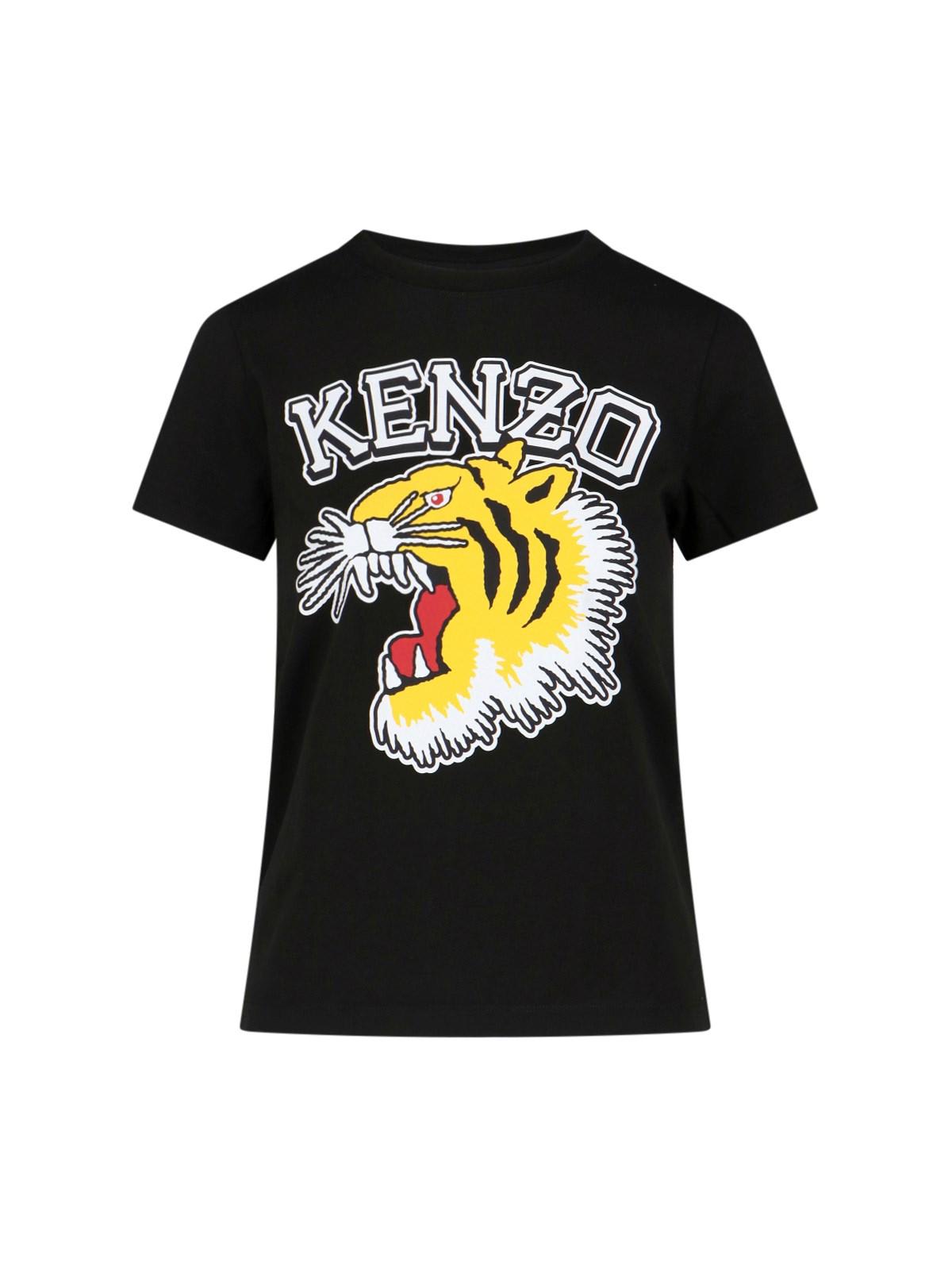 Shop Kenzo Varsity Jungle T-shirt In J Noir