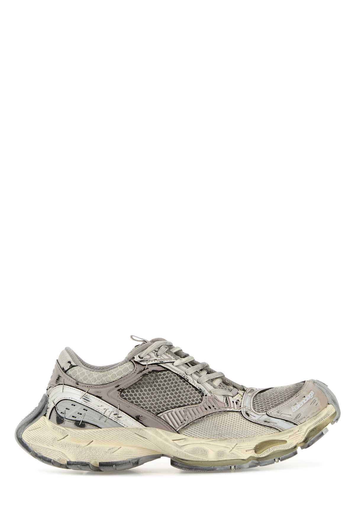 Synthetic Leather And Mesh Stapler Sneakers