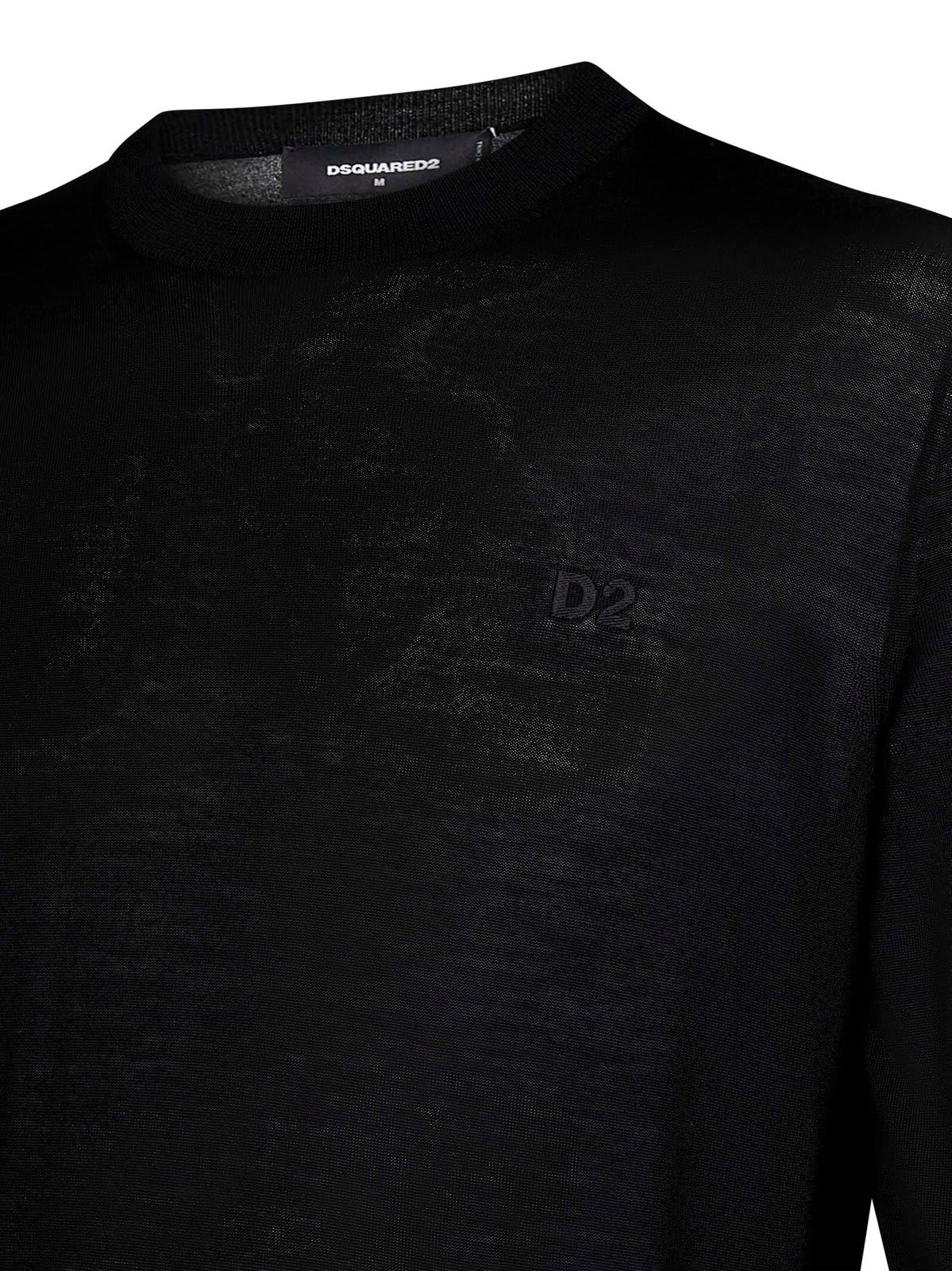 Shop Dsquared2 Crewneck Pullover Jumper In Black