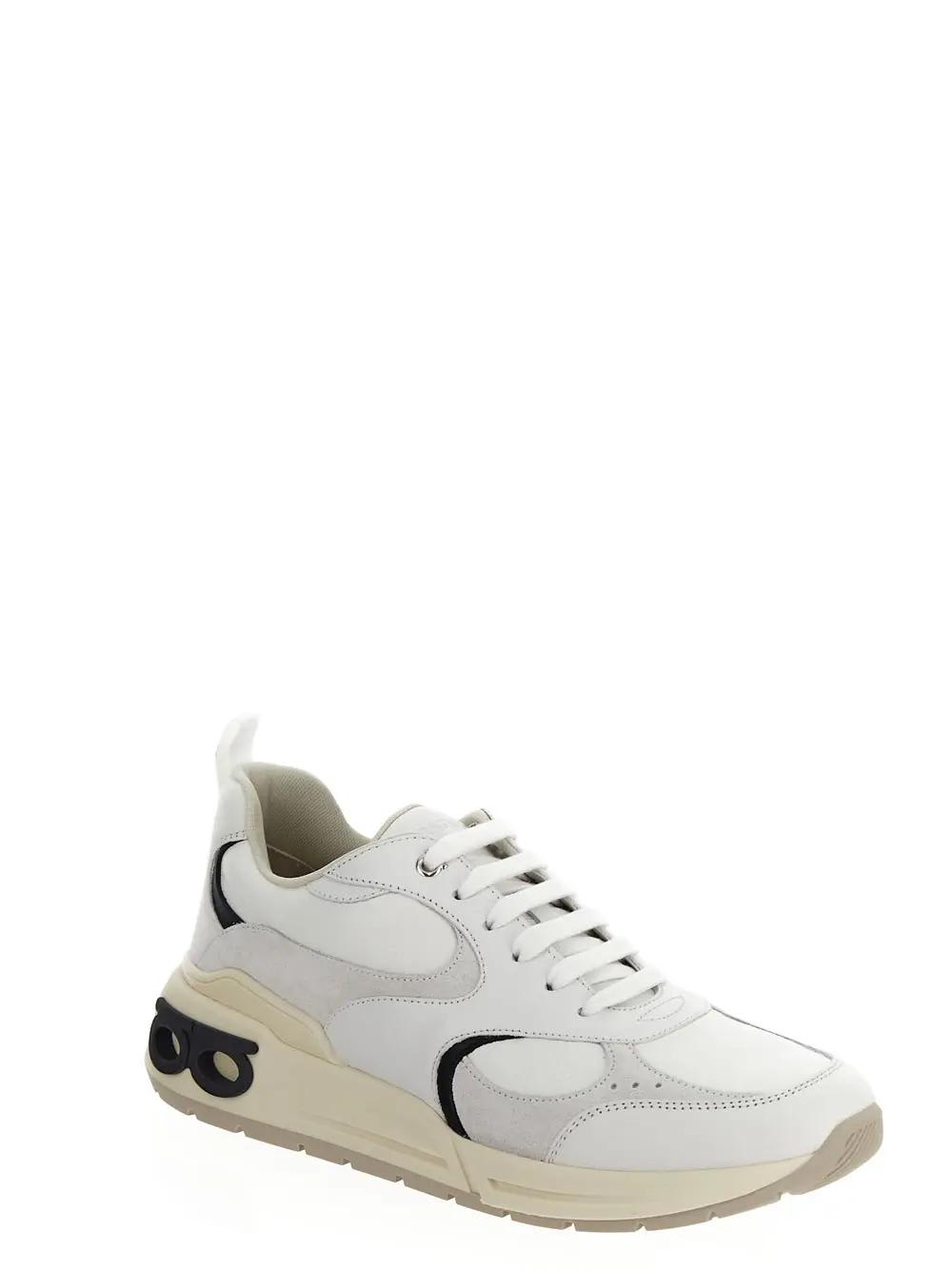 Shop Ferragamo Cosimina Low-top Sneakers In White