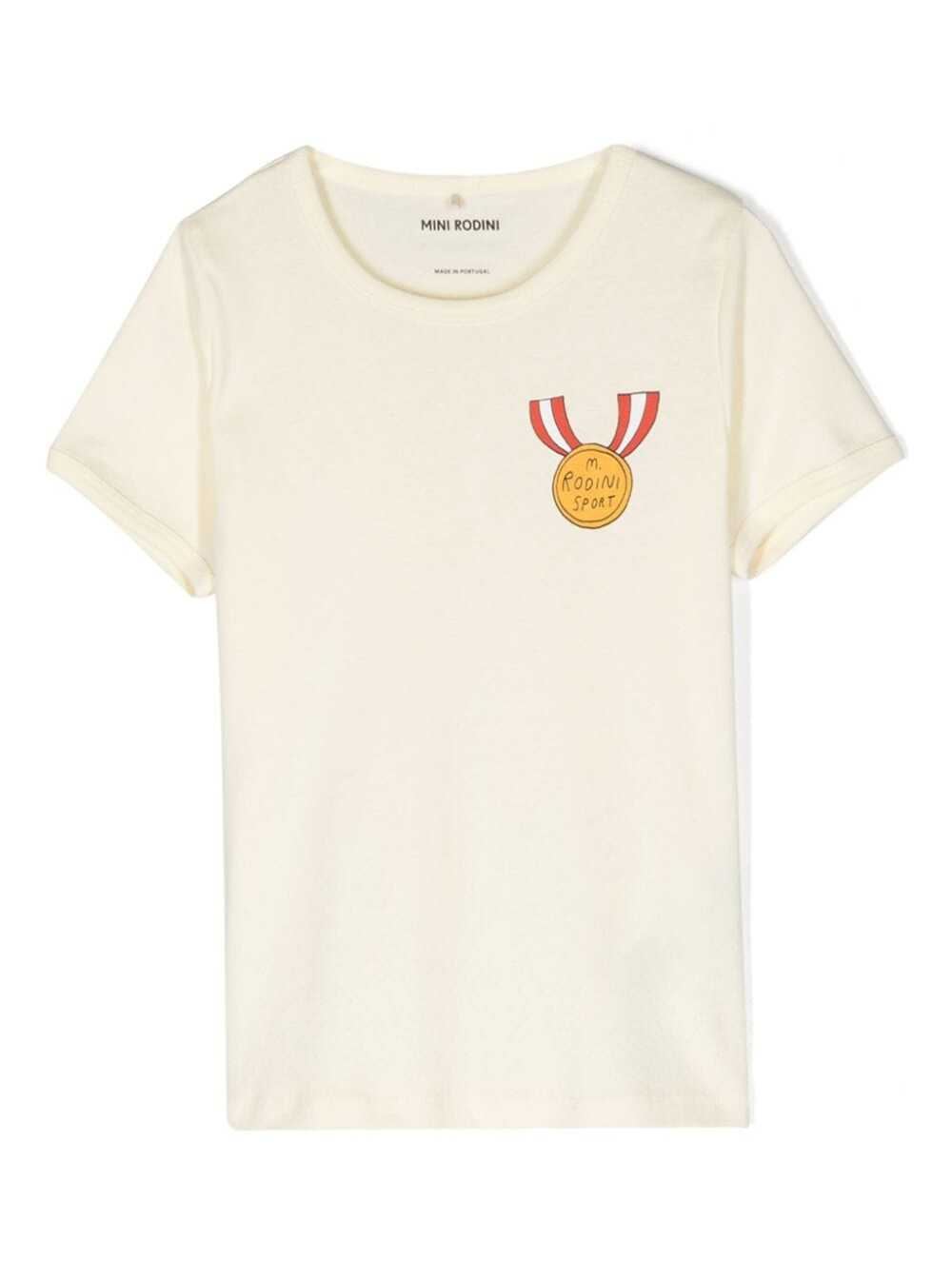Mini Rodini Kids' Medal T-shirt In White