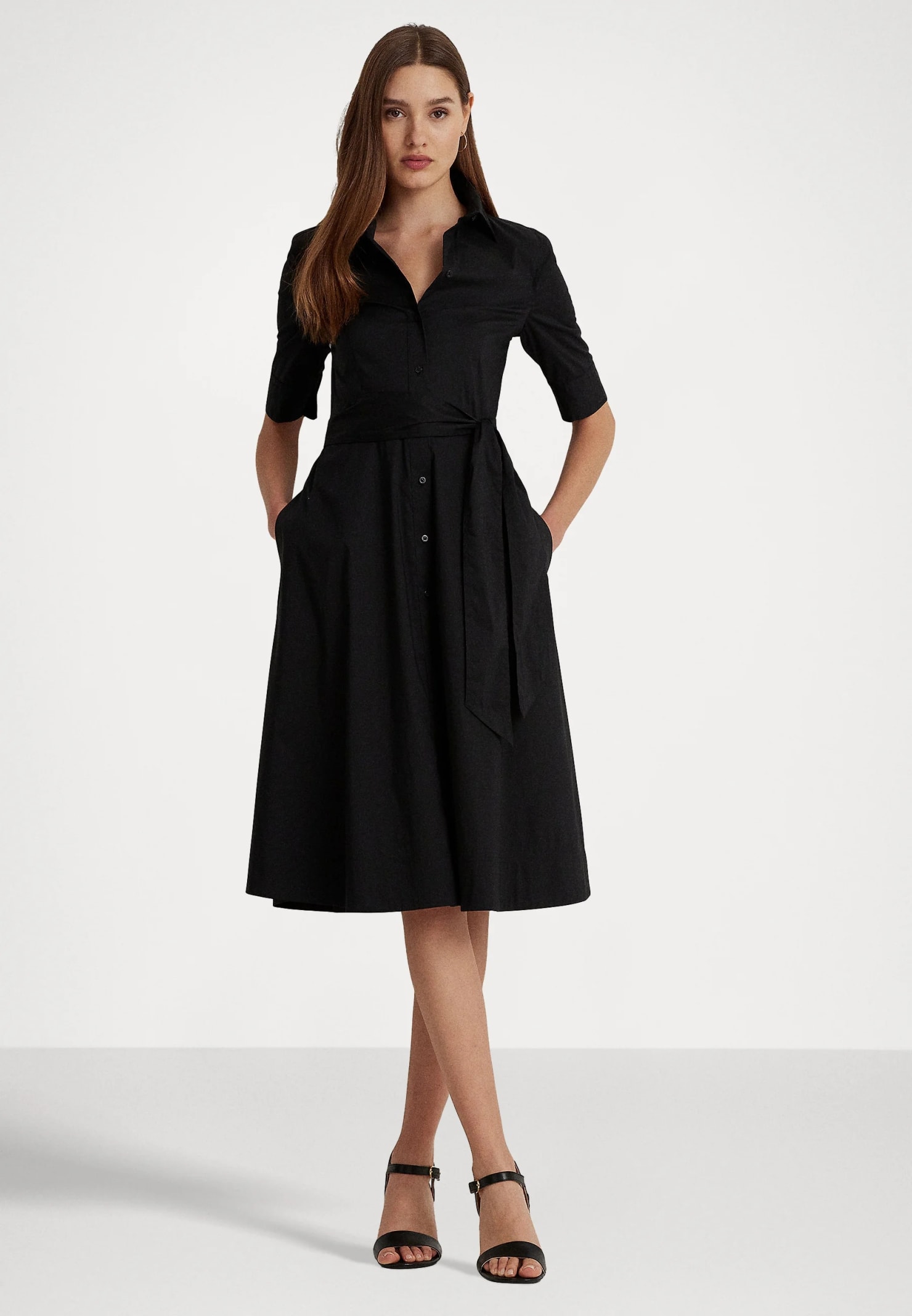 Shop Ralph Lauren Finnbarr Short Sleeve Casual Dress In Polo Black
