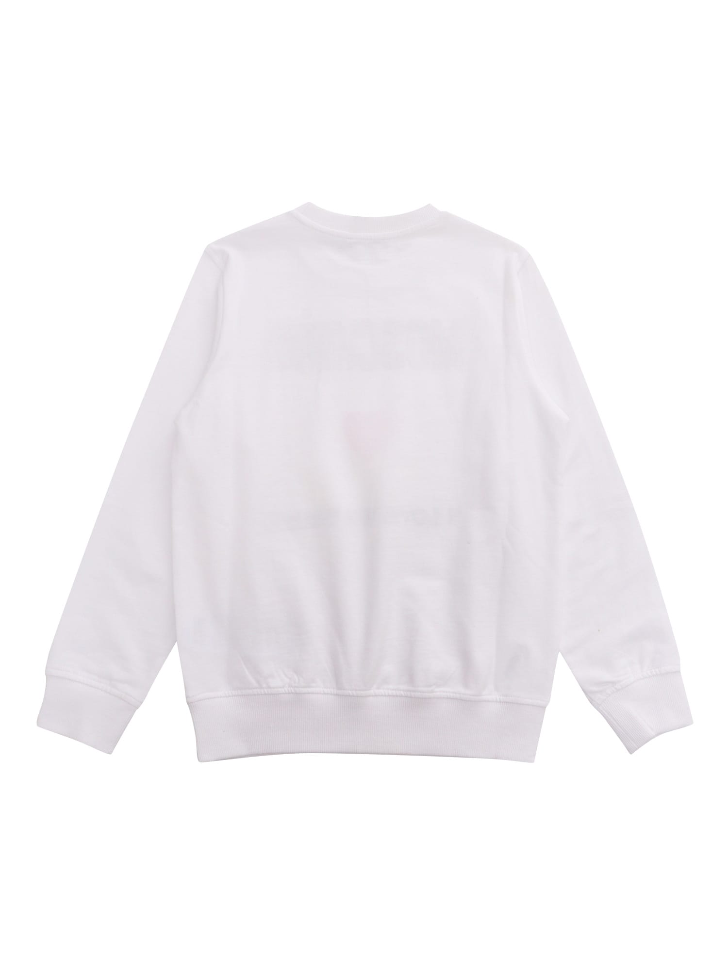 Shop Moschino White Sweatshirt