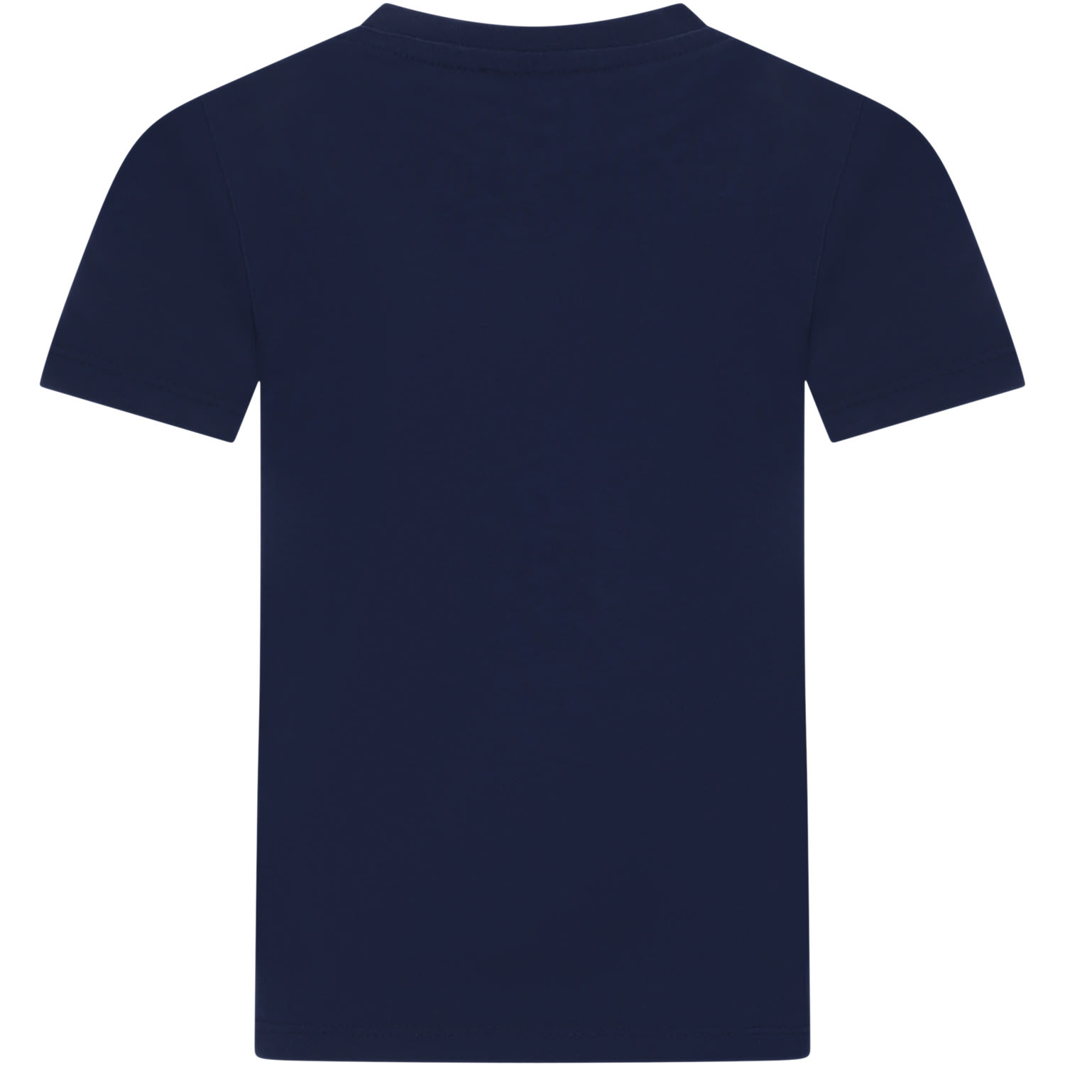 Shop Kenzo Blue T-shirt For Boy With Logo In A Marine