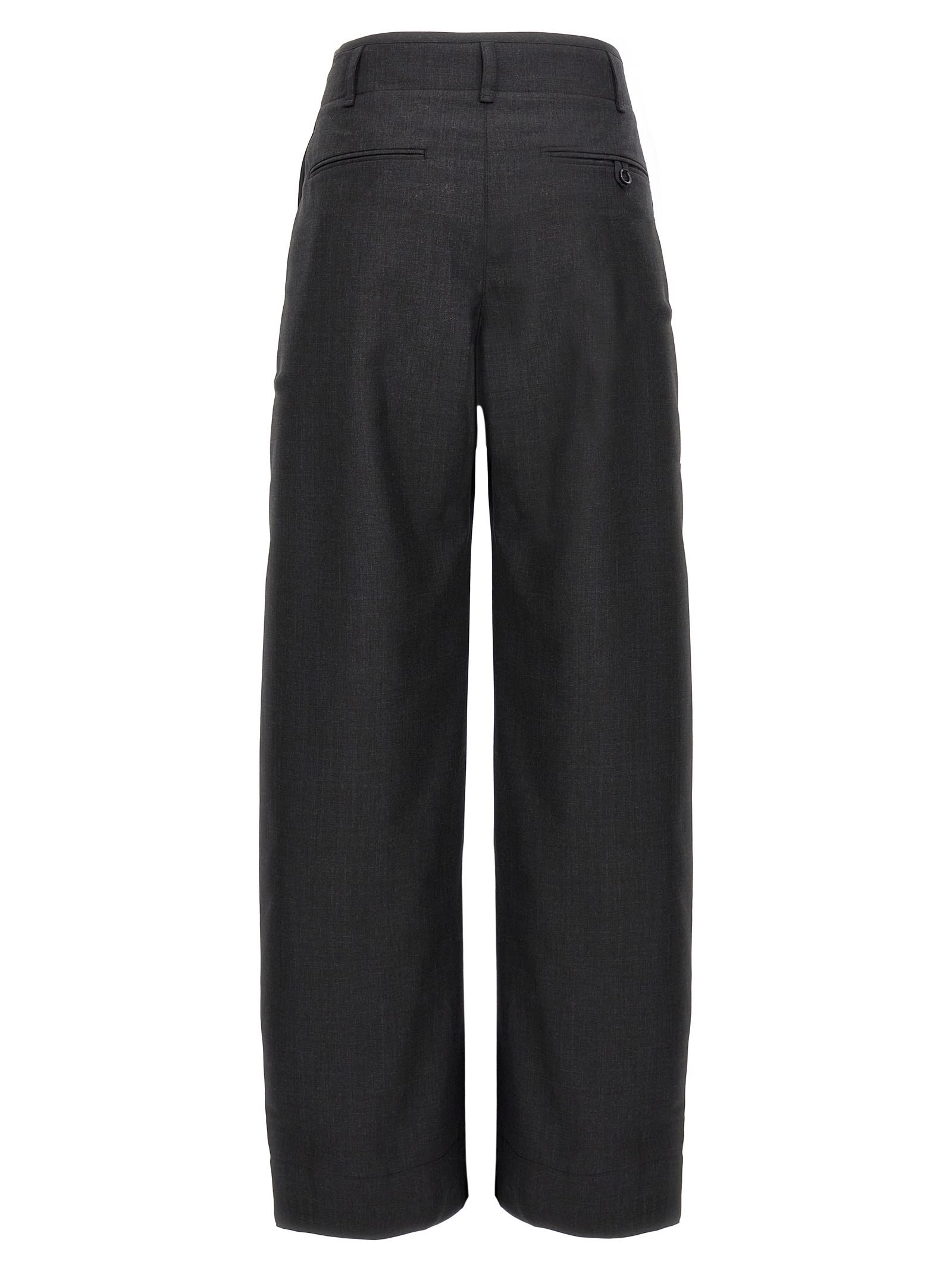 Shop Lemaire Curved Volume Tailored Pants In Gray