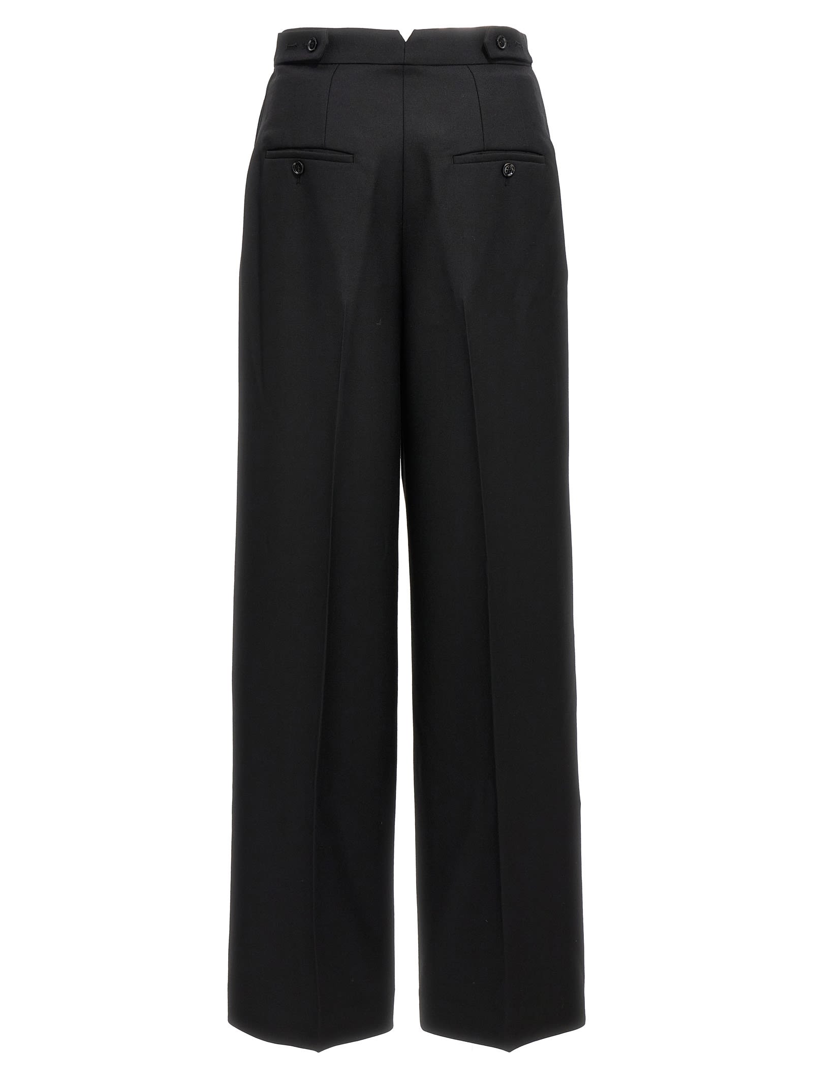 AMI ALEXANDRE MATTIUSSI PIN TUCK TROUSERS 