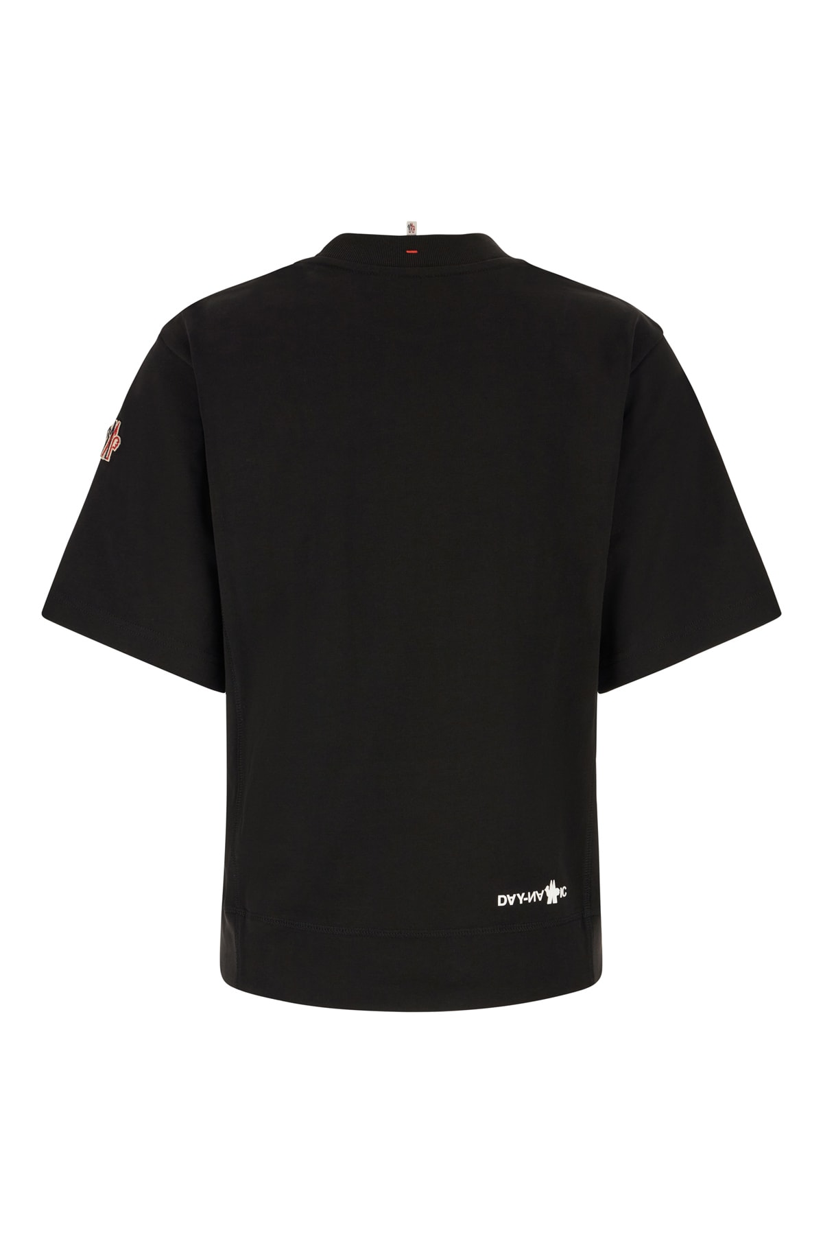 Shop Moncler Black Cotton T-shirt