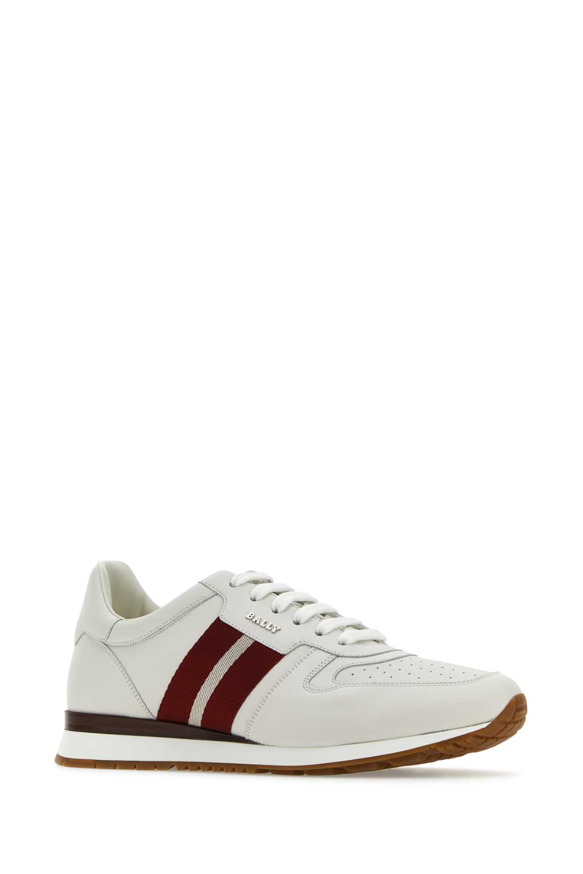 Shop Bally Chalk Leather Astel Sneakers In F517