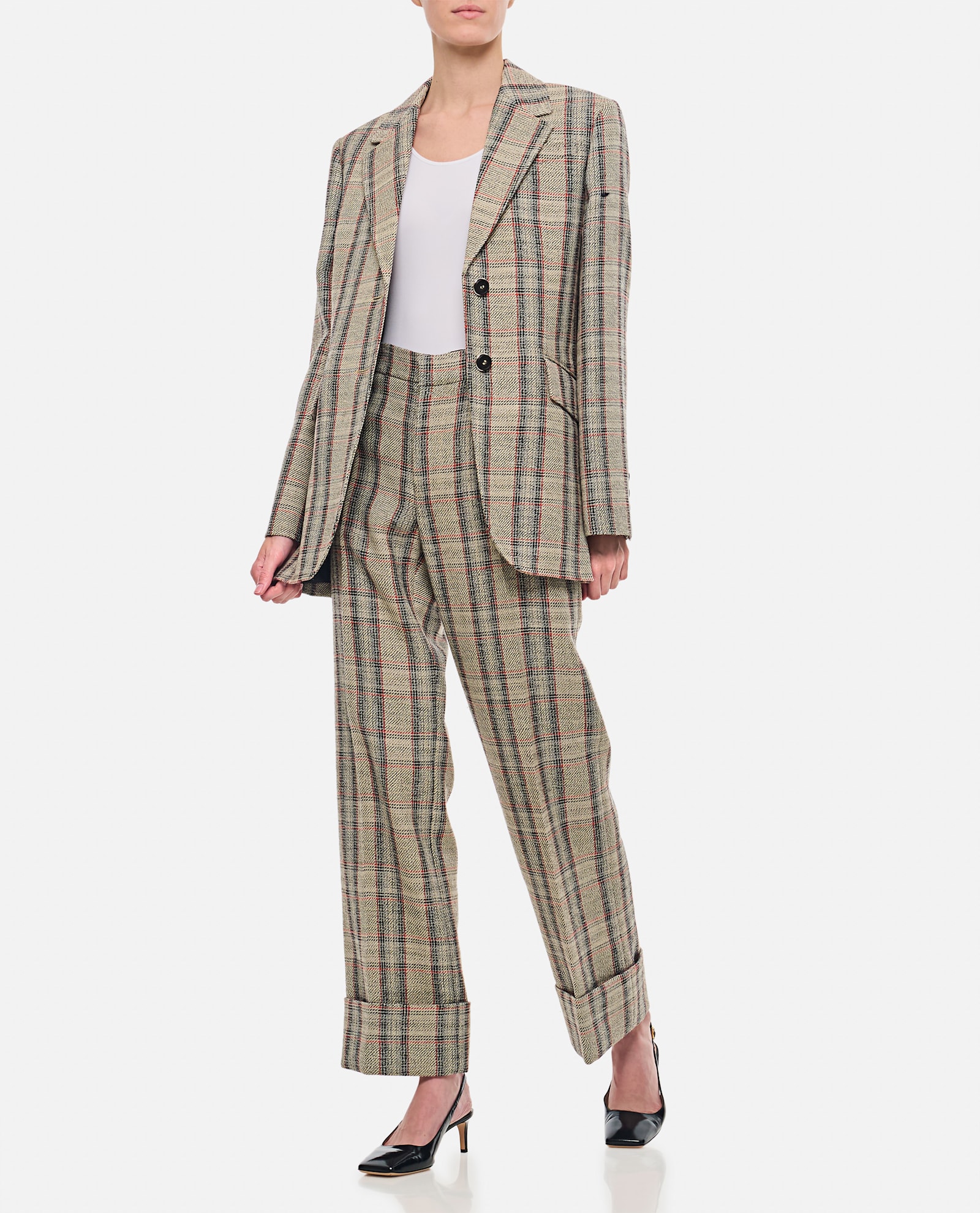 Checked Tailored Pants