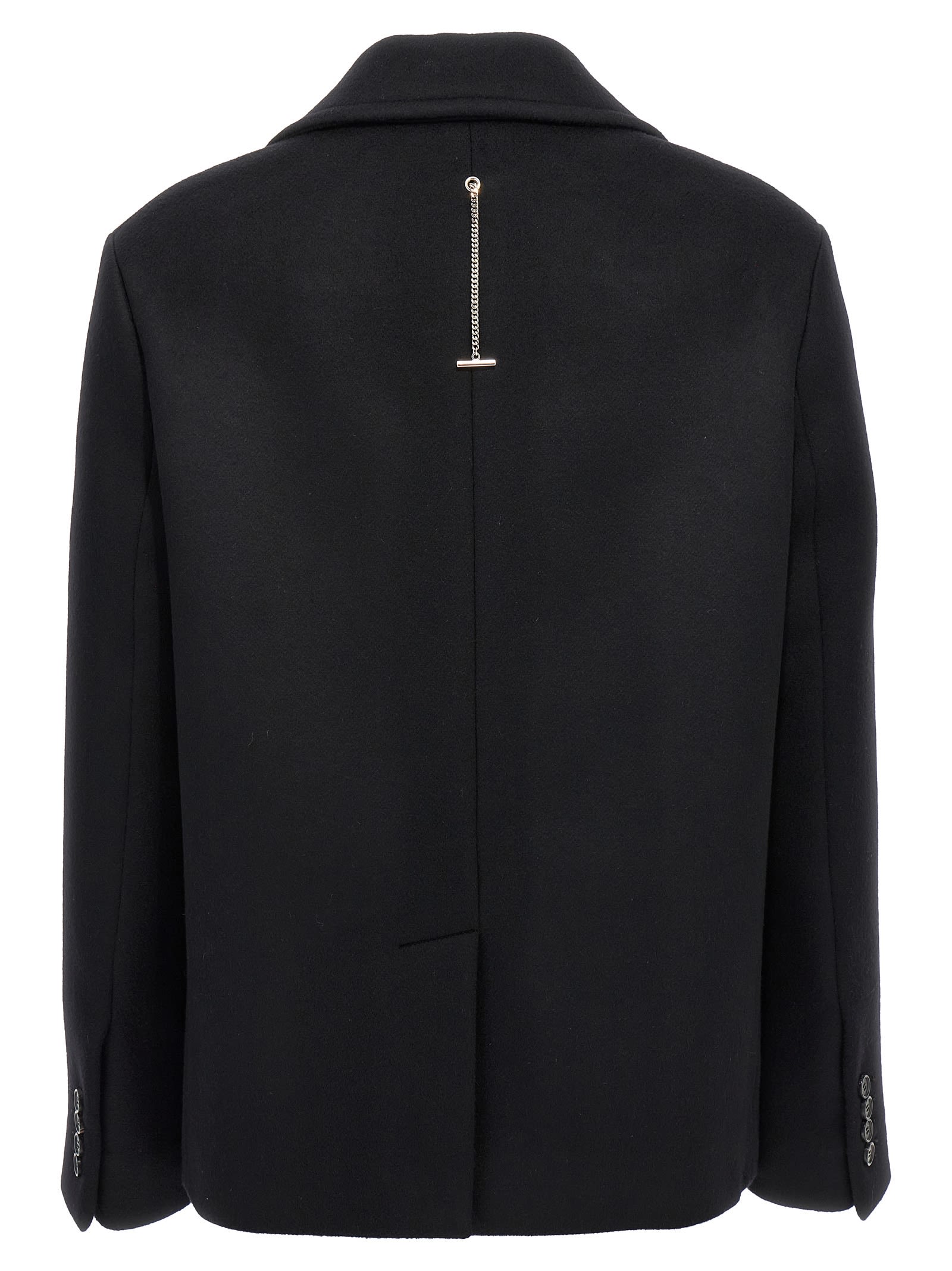 Shop Alexander Mcqueen Felt Double-breasted Coat In Black